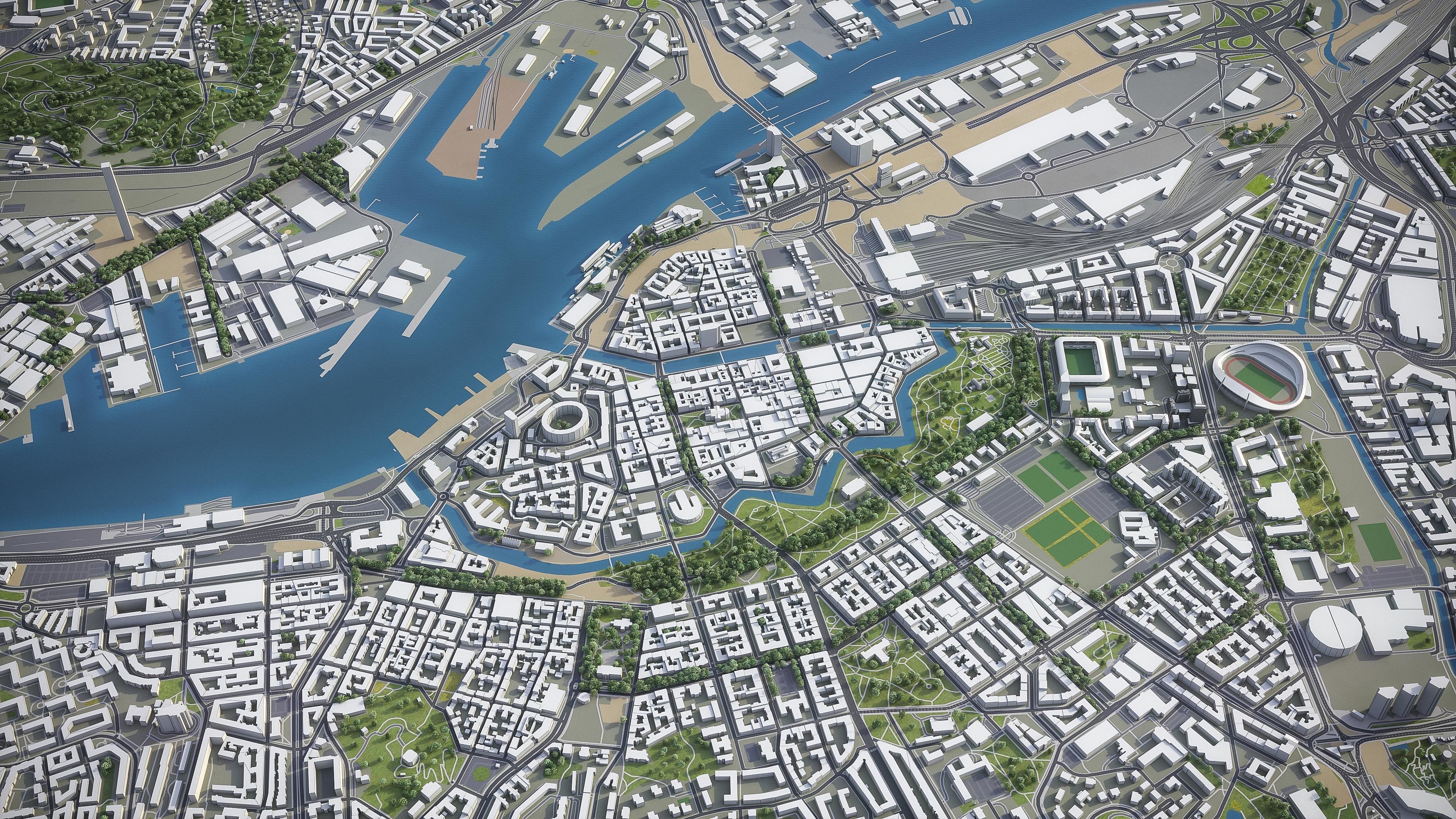 Gothenburg Low-poly 3D model_2