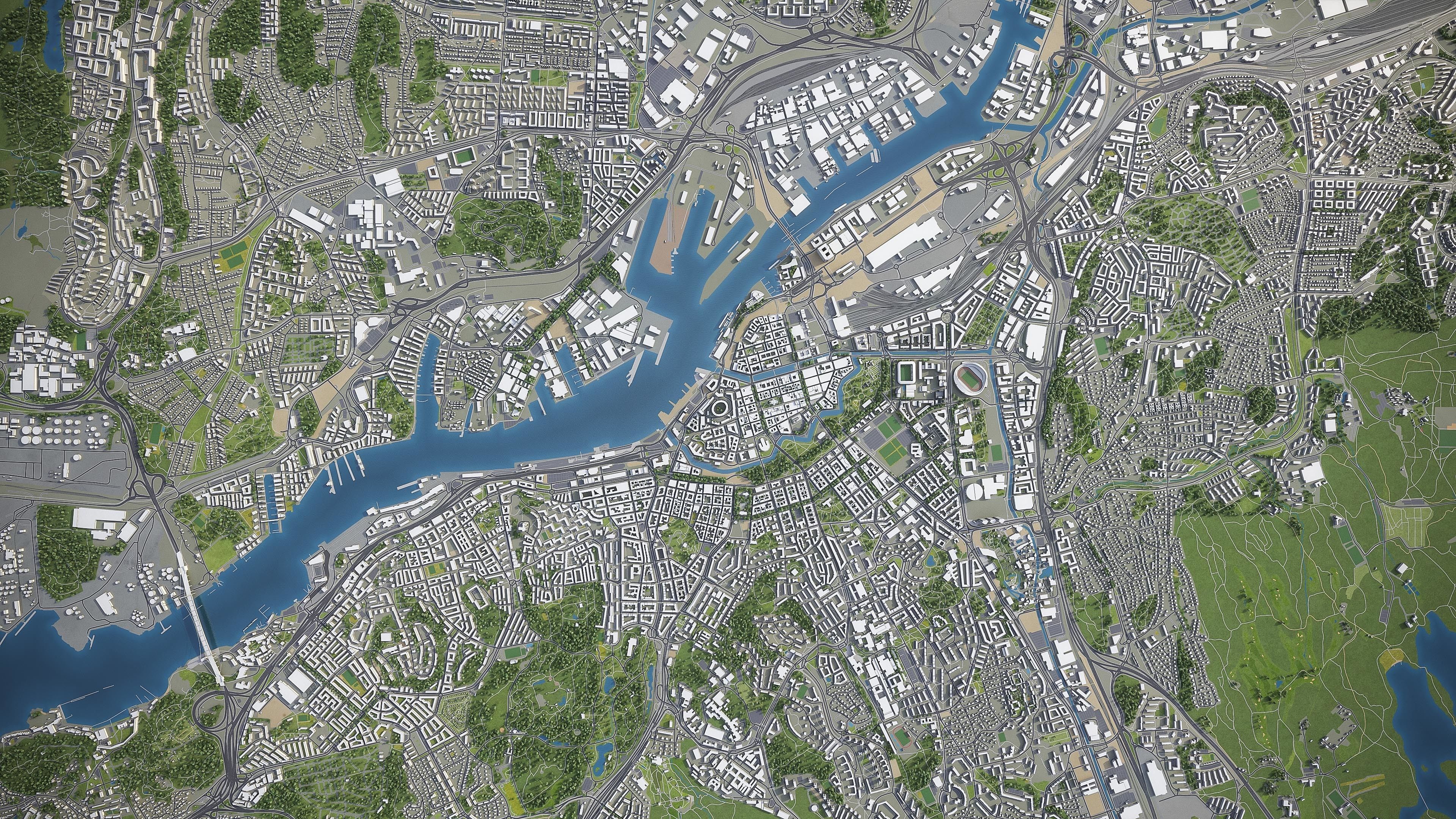 Gothenburg Low-poly 3D model_19