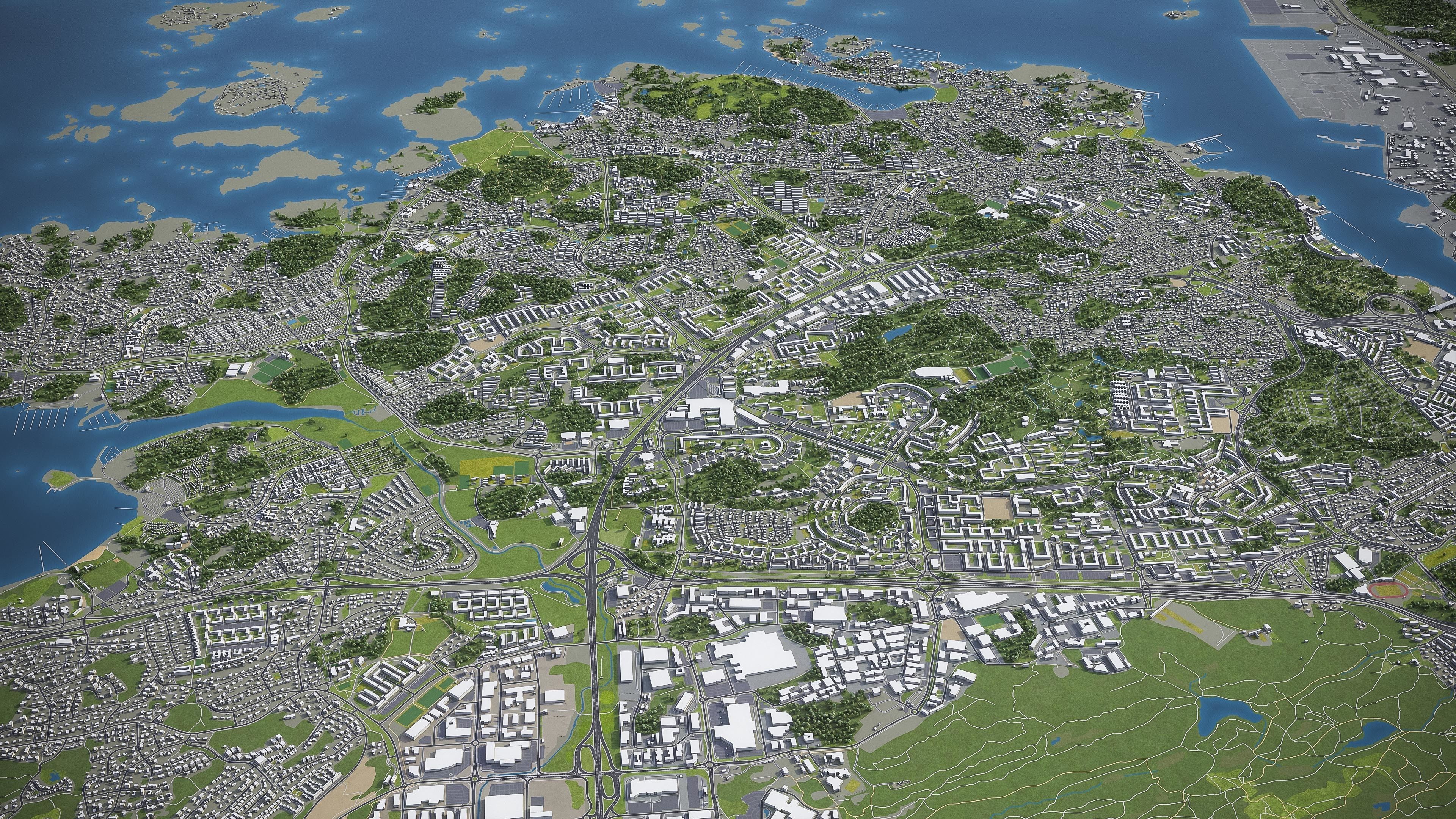 Gothenburg Low-poly 3D model_14