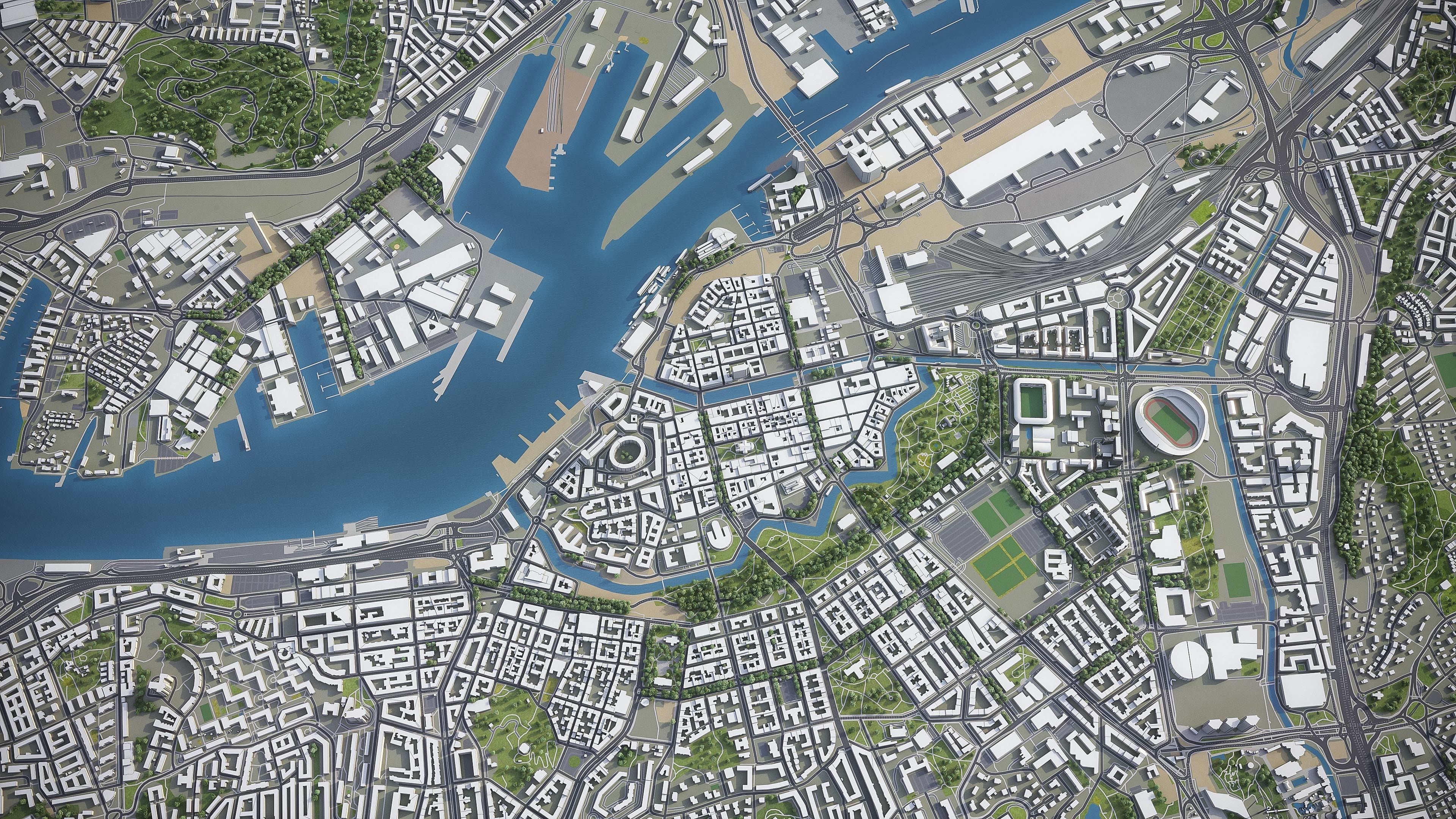 Gothenburg Low-poly 3D model_8