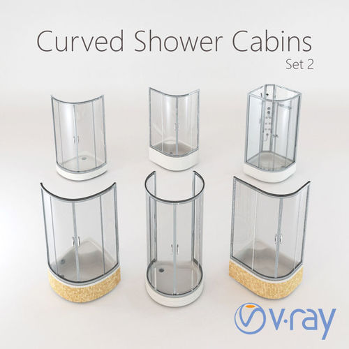 curbed bath cabin 3D print model