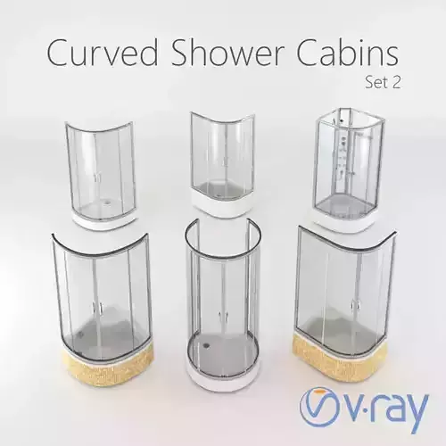curbed bath cabin 3D print model