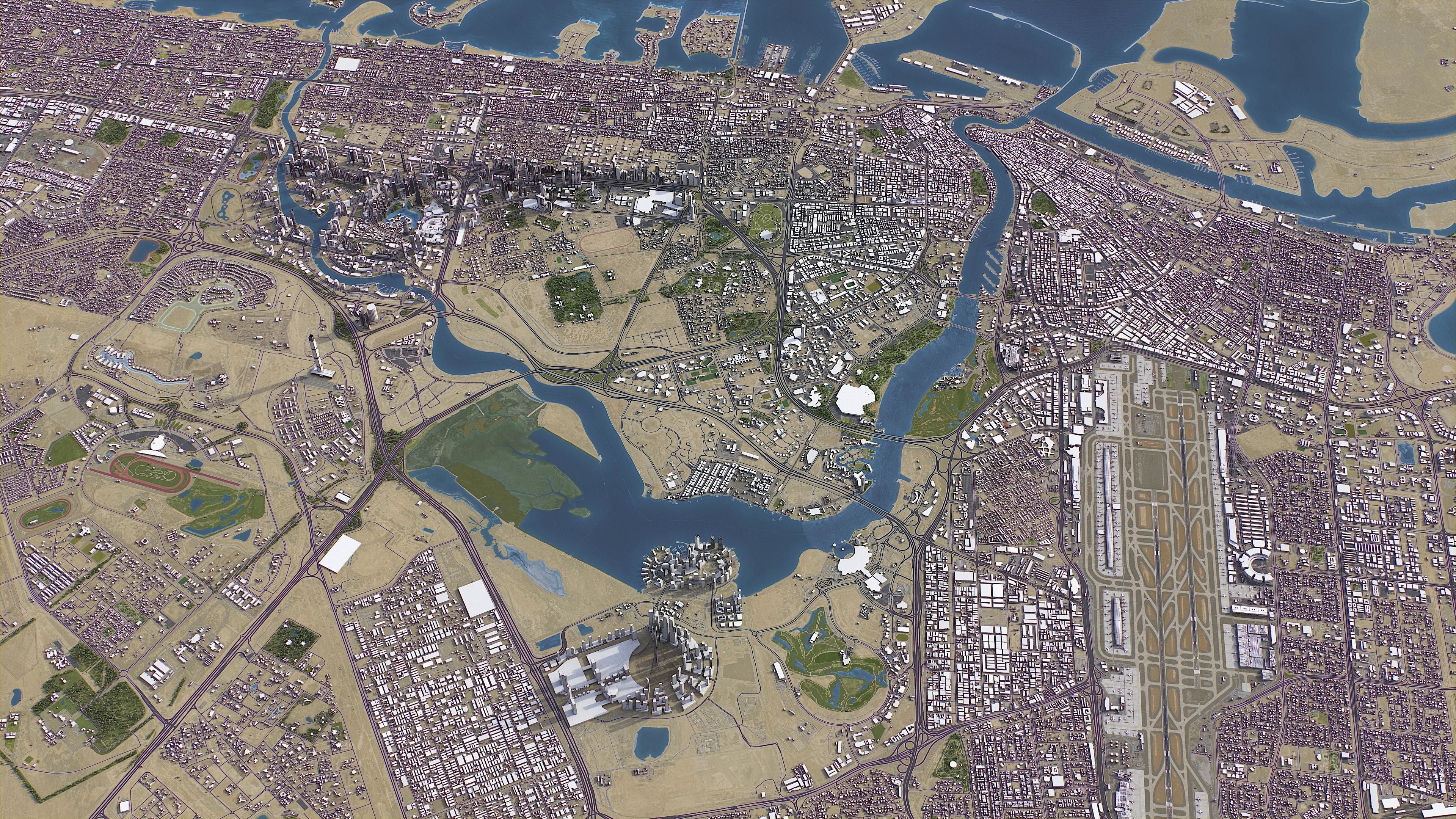 Dubai - 3D City Model Low-poly 3D model_10