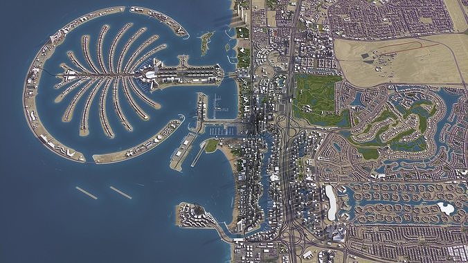 Dubai - 3D City Model Low-poly 3D model 4