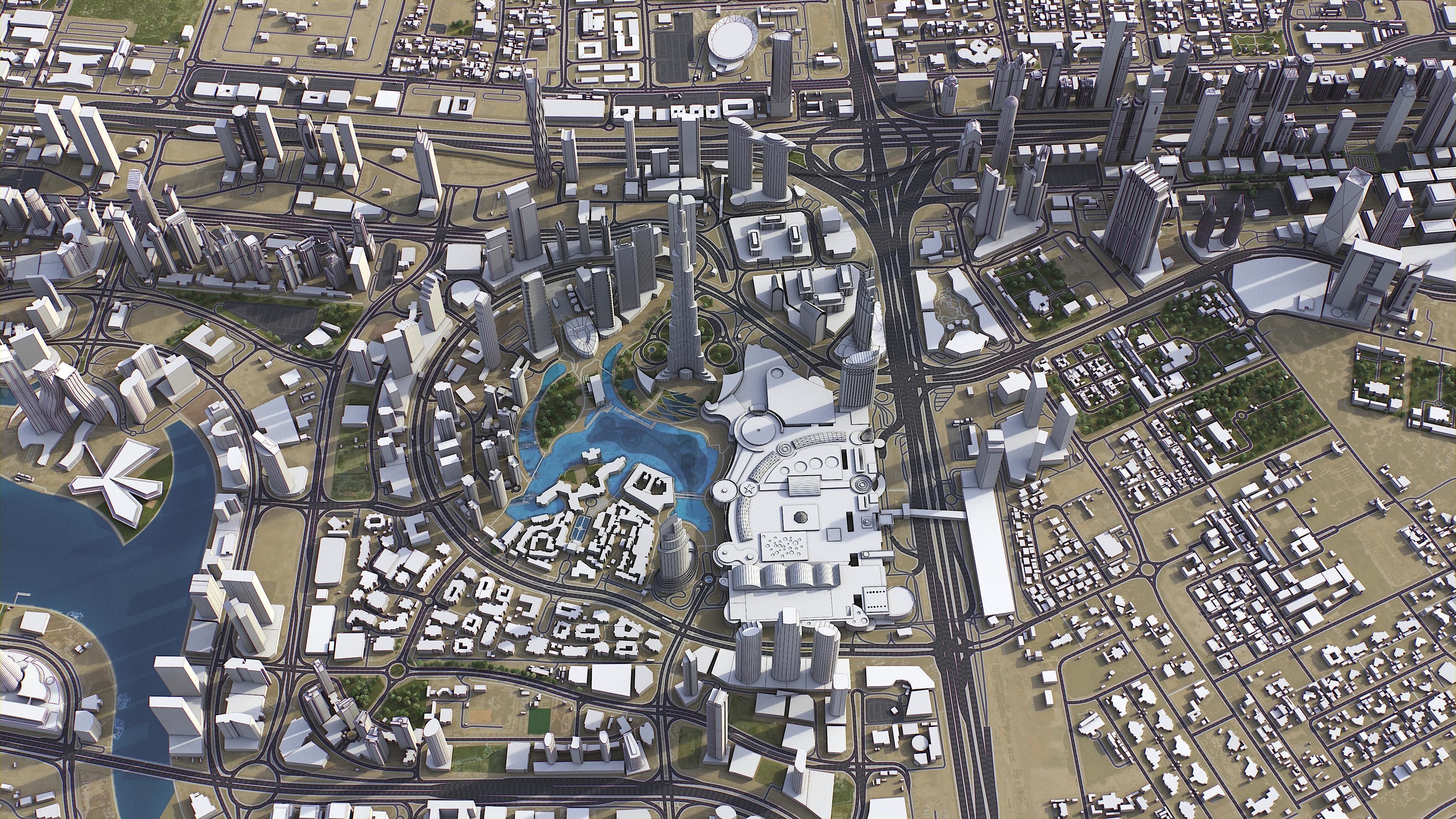 Dubai - 3D City Model Low-poly 3D model_32