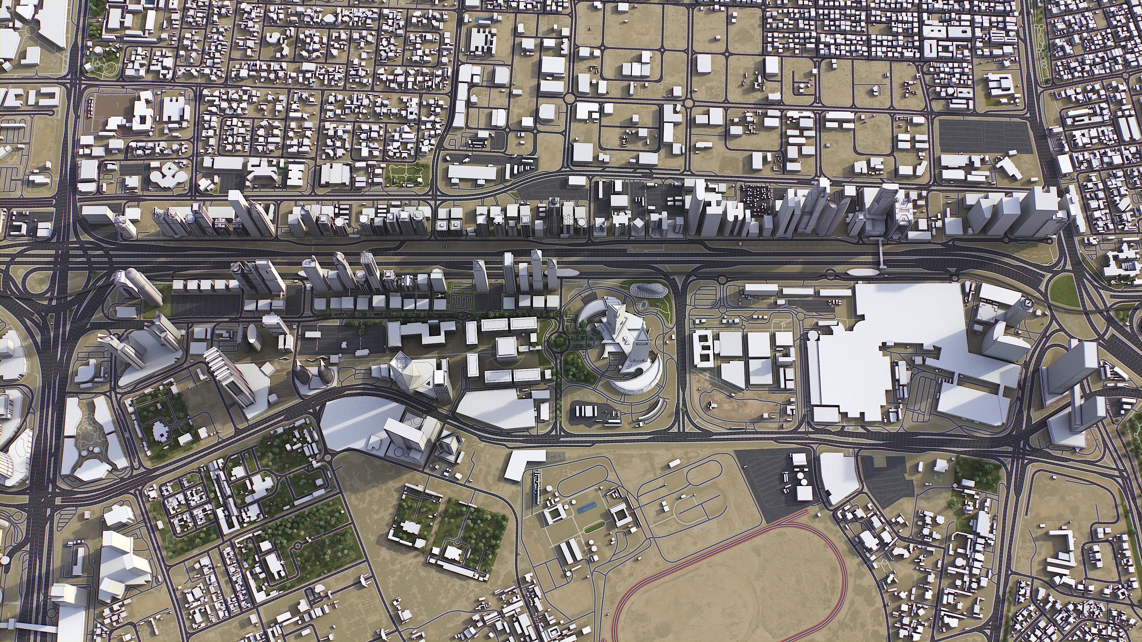 Dubai - 3D City Model Low-poly 3D model_24