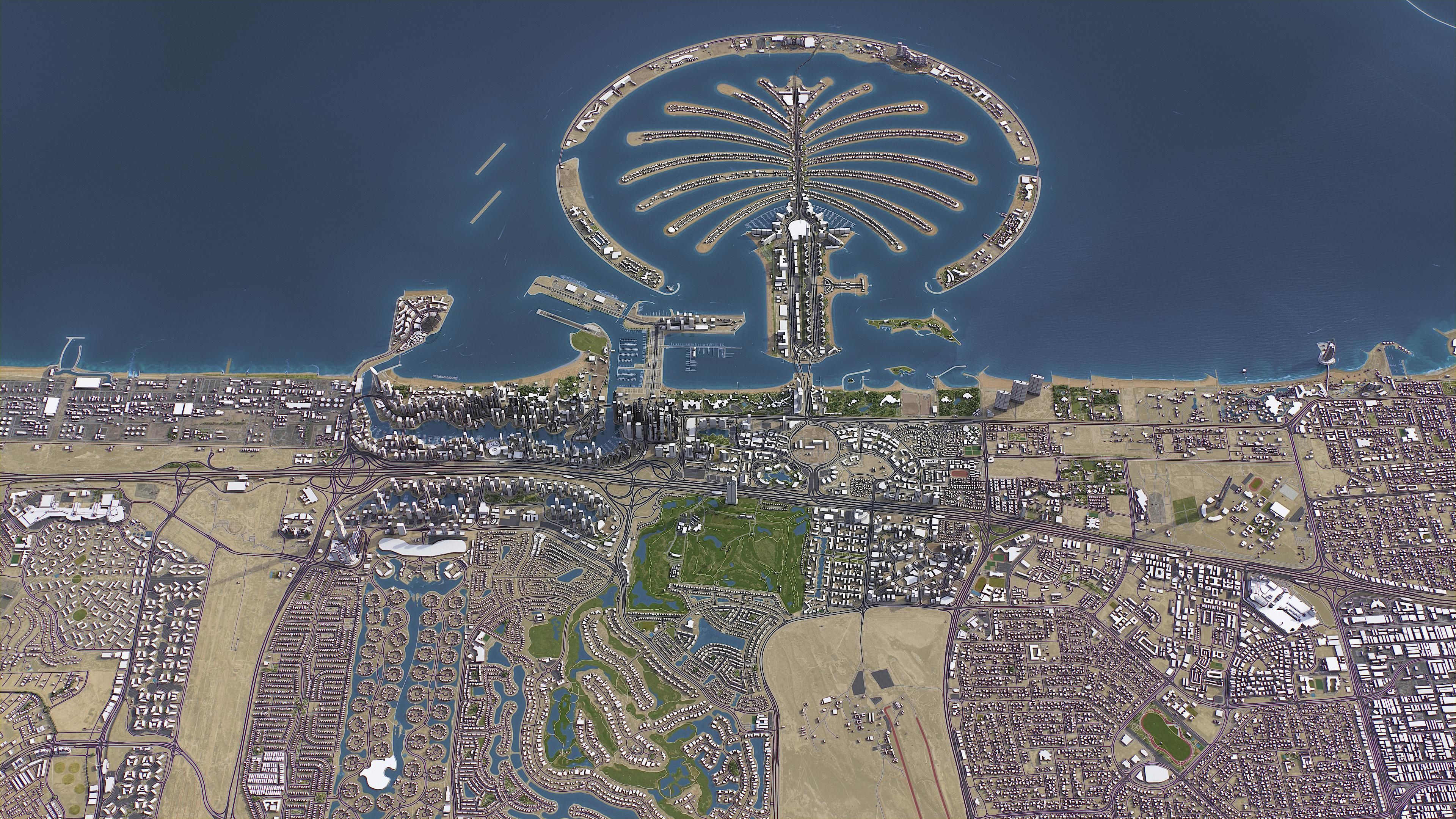 Dubai - 3D City Model Low-poly 3D model_5