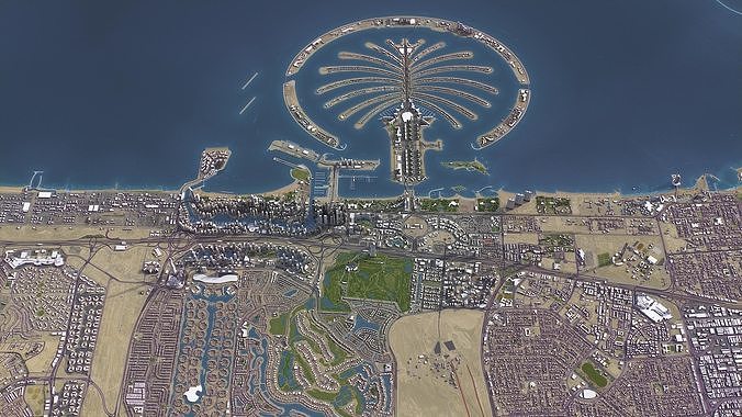 Dubai - 3D City Model Low-poly 3D model 6
