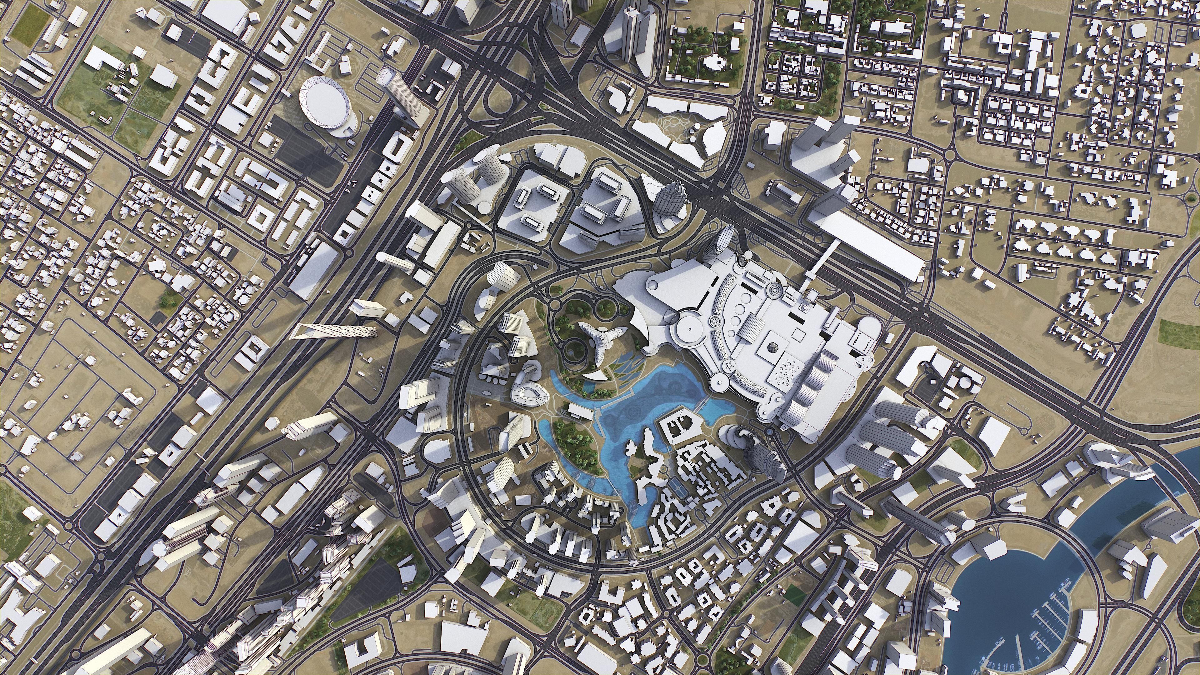 Dubai - 3D City Model Low-poly 3D model_30