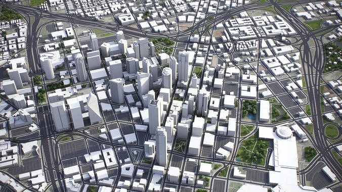 Dallas Low-poly 3D model 6