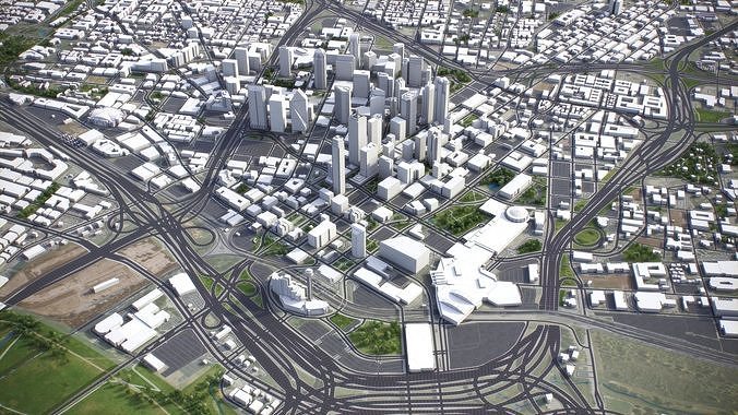 Dallas Low-poly 3D model 5