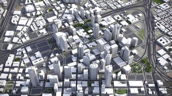 Dallas Low-poly 3D model 4