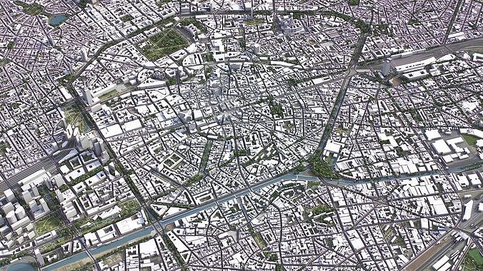 Brussels Low-poly 3D model 5