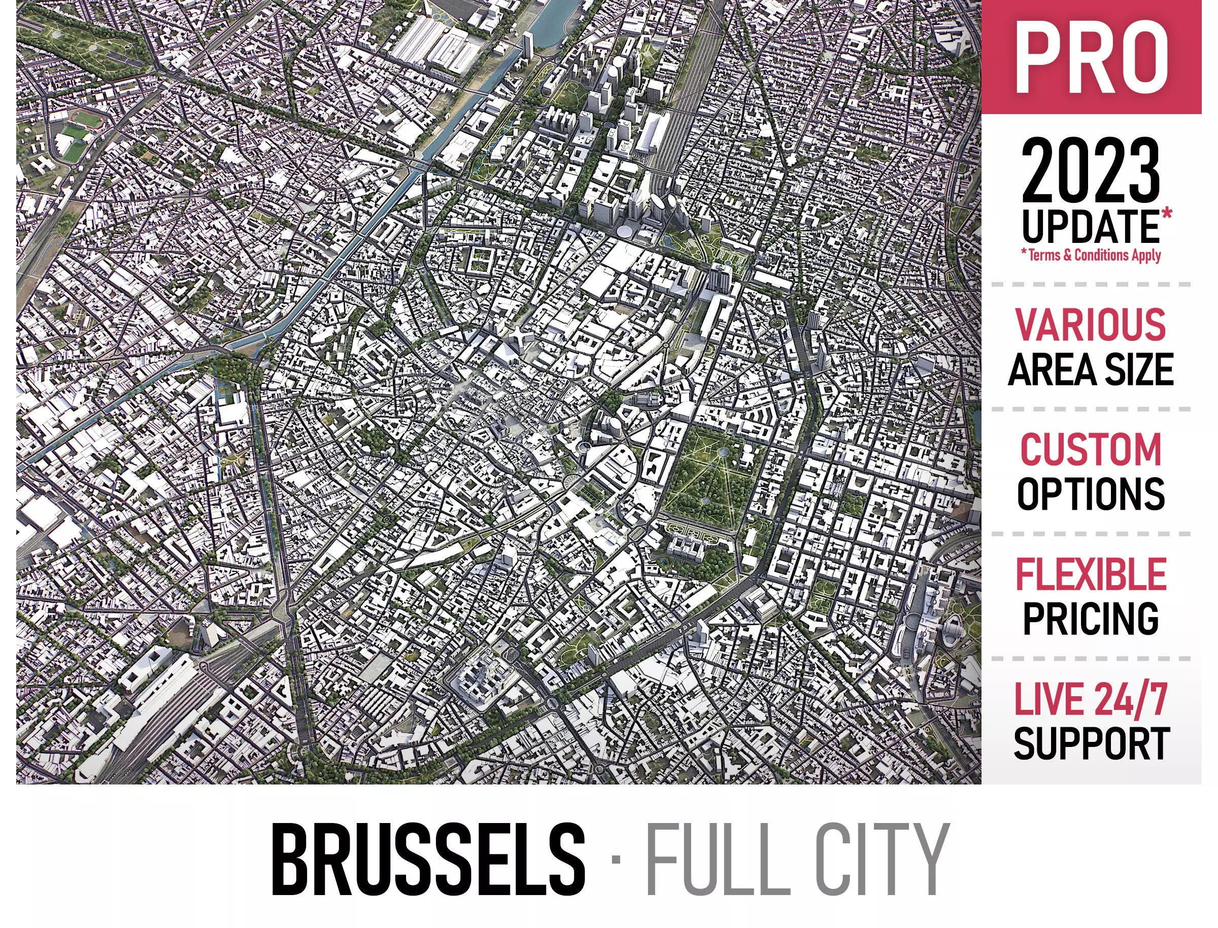 Brussels Low-poly 3D model_0