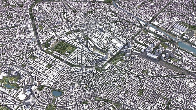 Brussels Low-poly 3D model 7