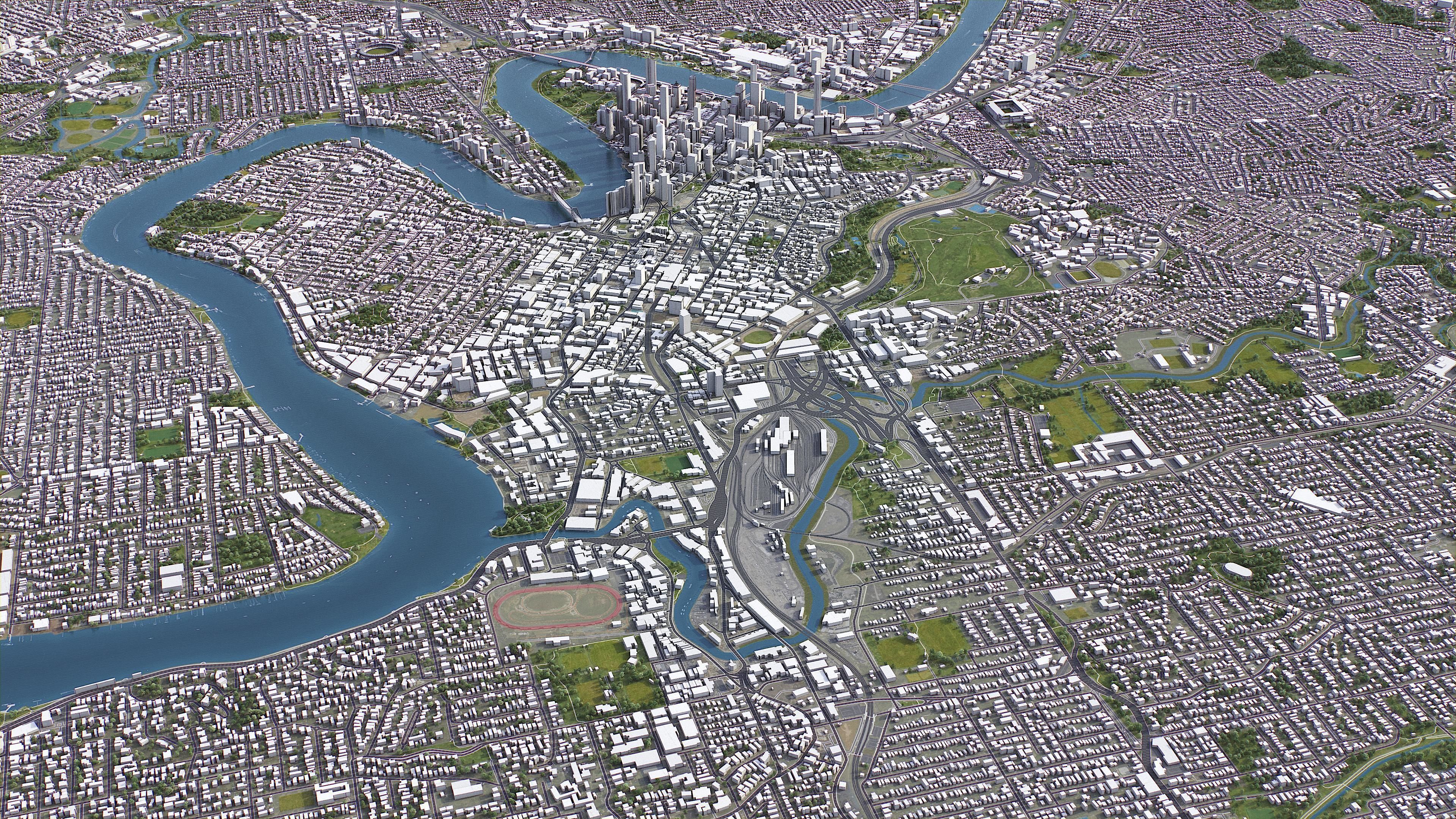 Brisbane - 3D City Model Low-poly 3D model_21