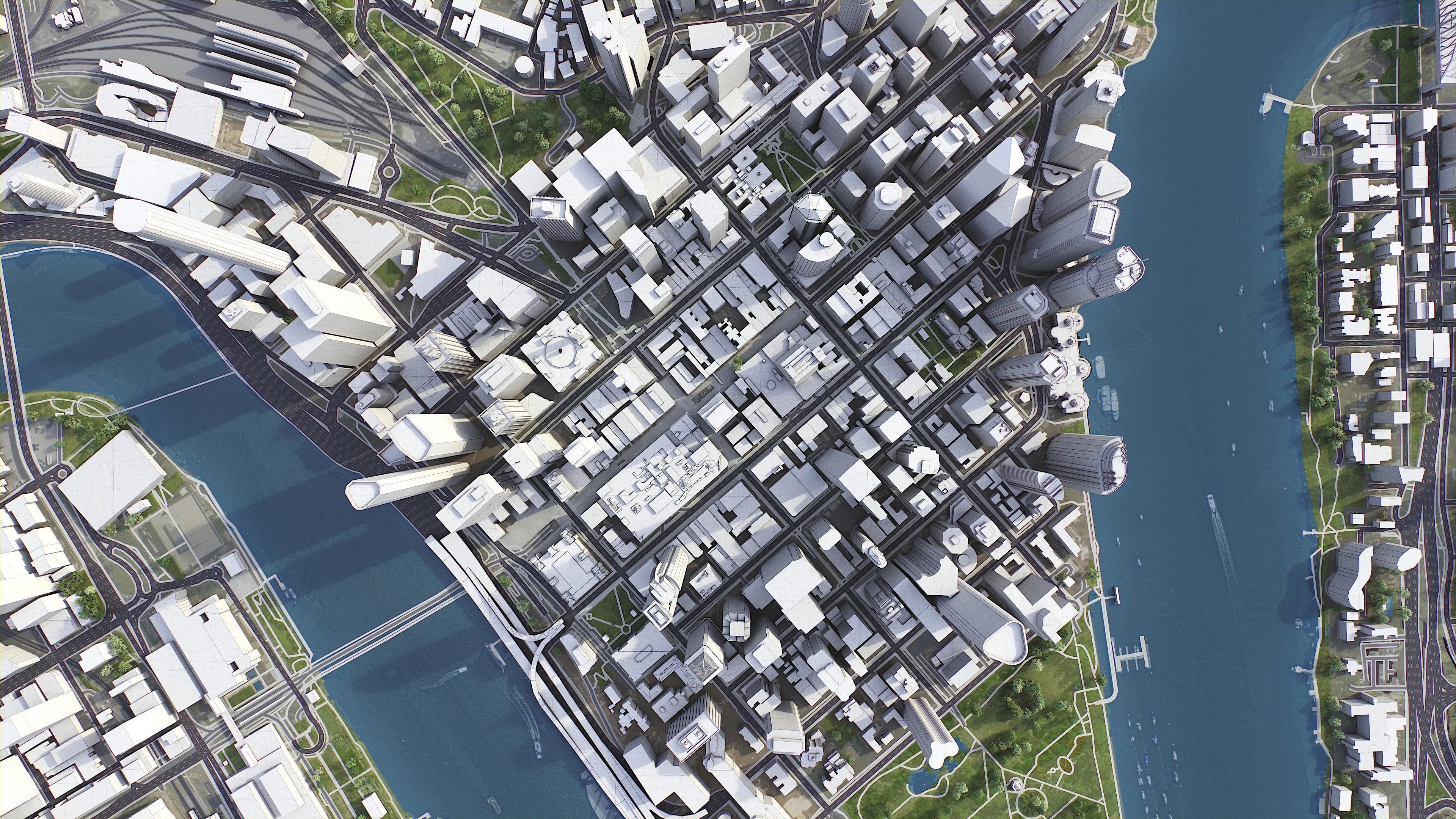 Brisbane - 3D City Model Low-poly 3D model_19