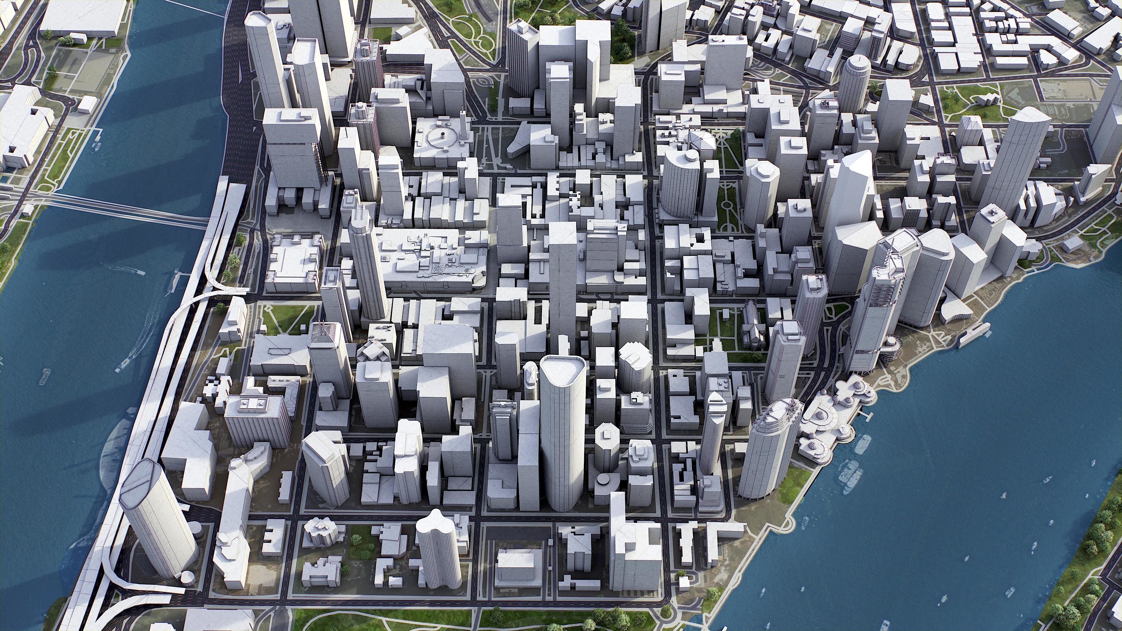 Brisbane - 3D City Model Low-poly 3D model_15