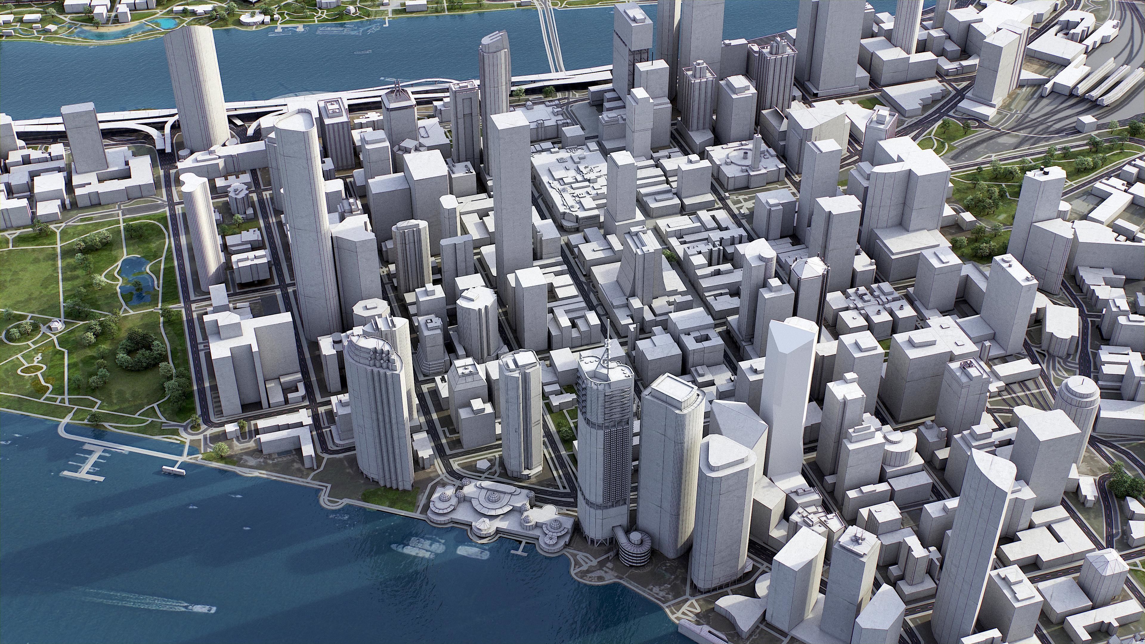 Brisbane - 3D City Model Low-poly 3D model_17