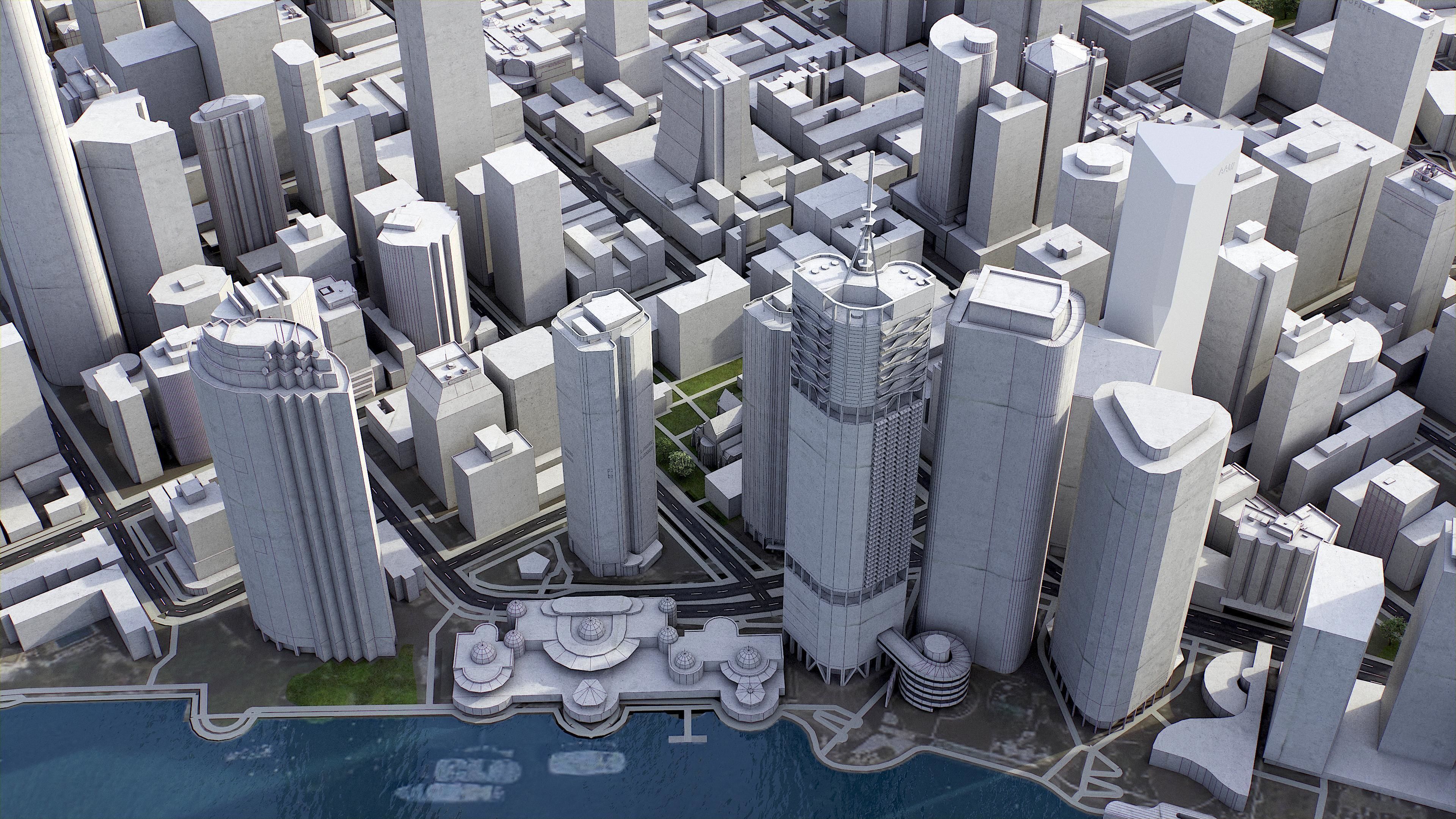 Brisbane - 3D City Model Low-poly 3D model_6