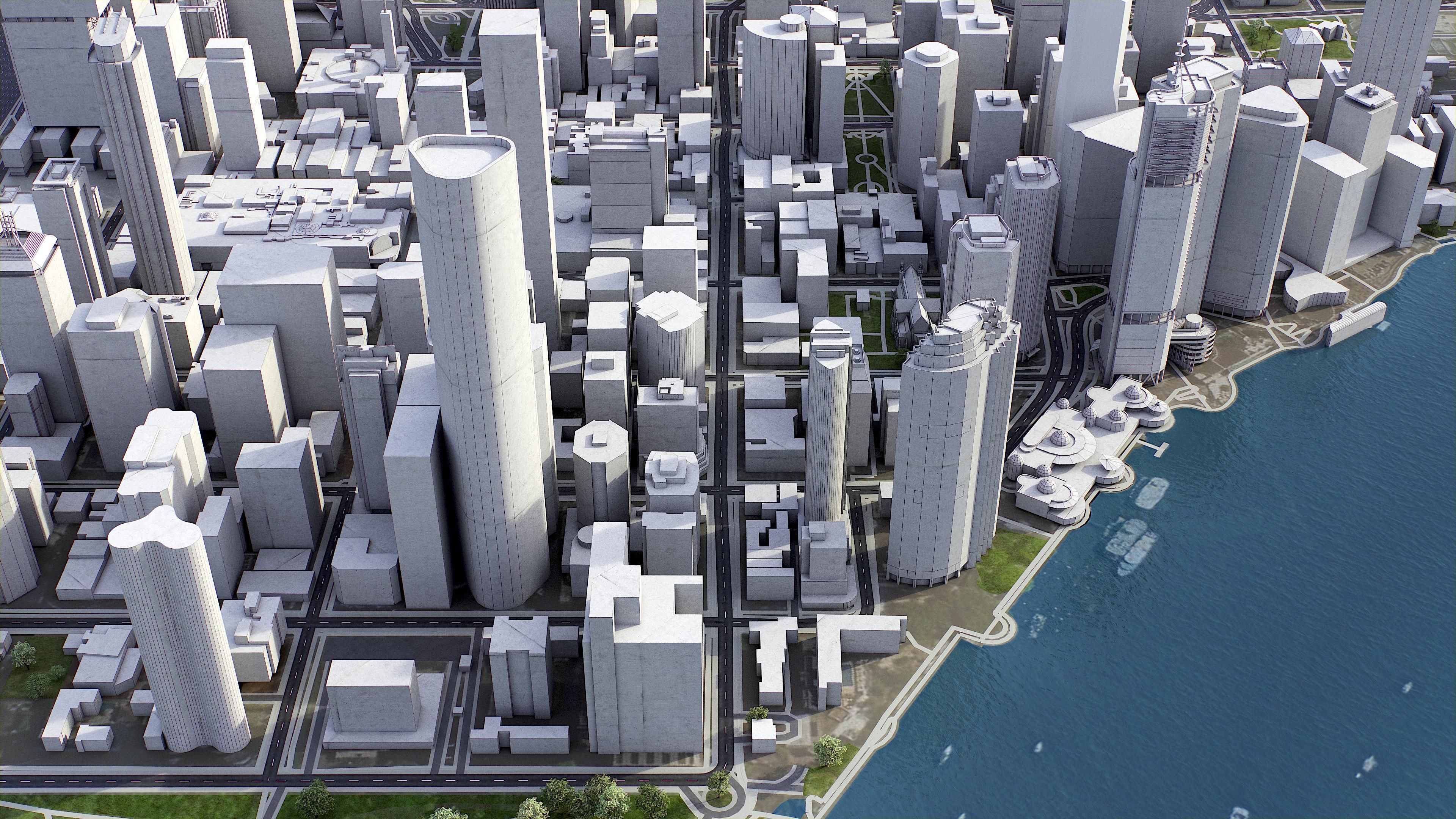 Brisbane - 3D City Model Low-poly 3D model_5