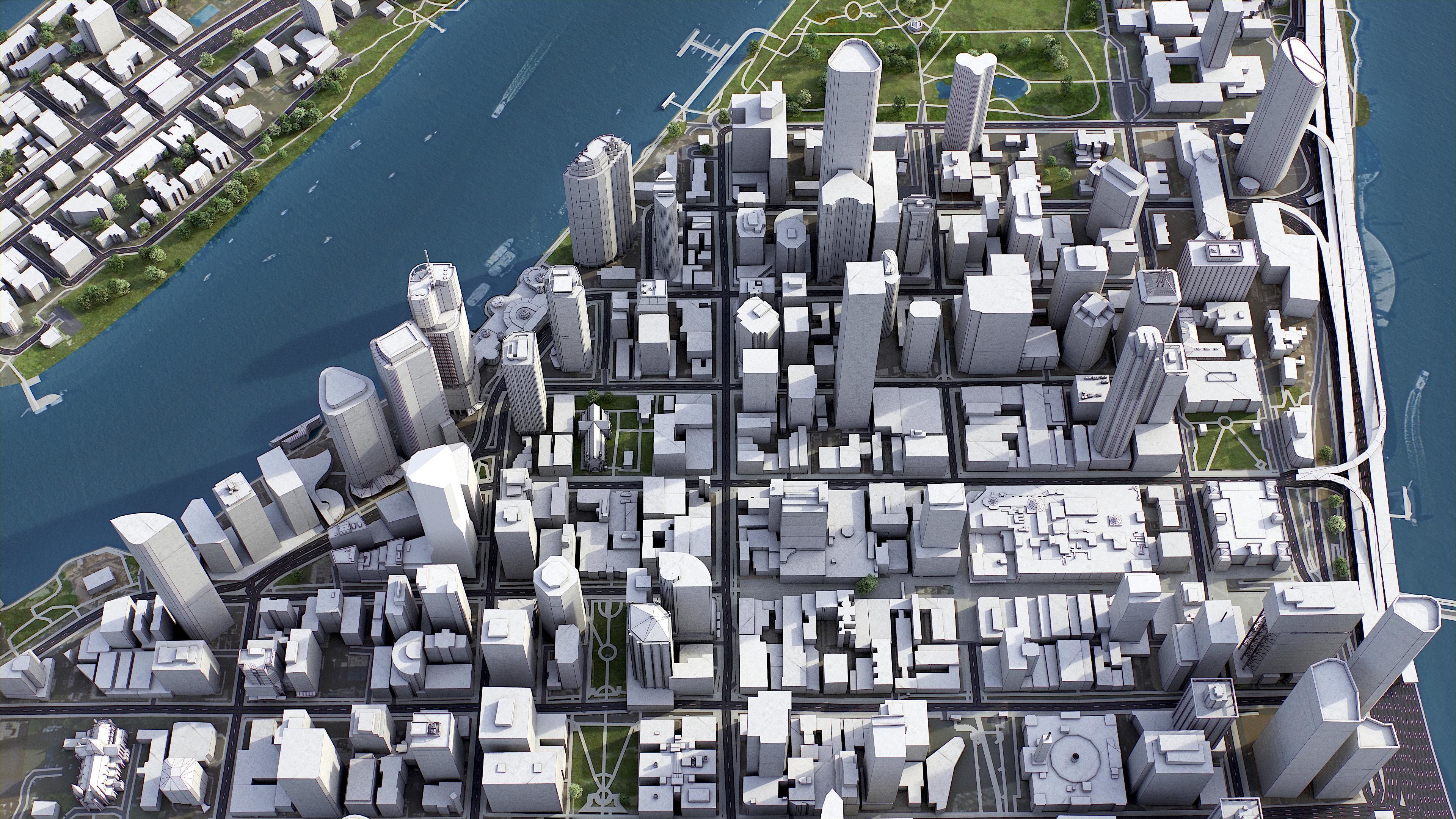 Brisbane - 3D City Model Low-poly 3D model_7