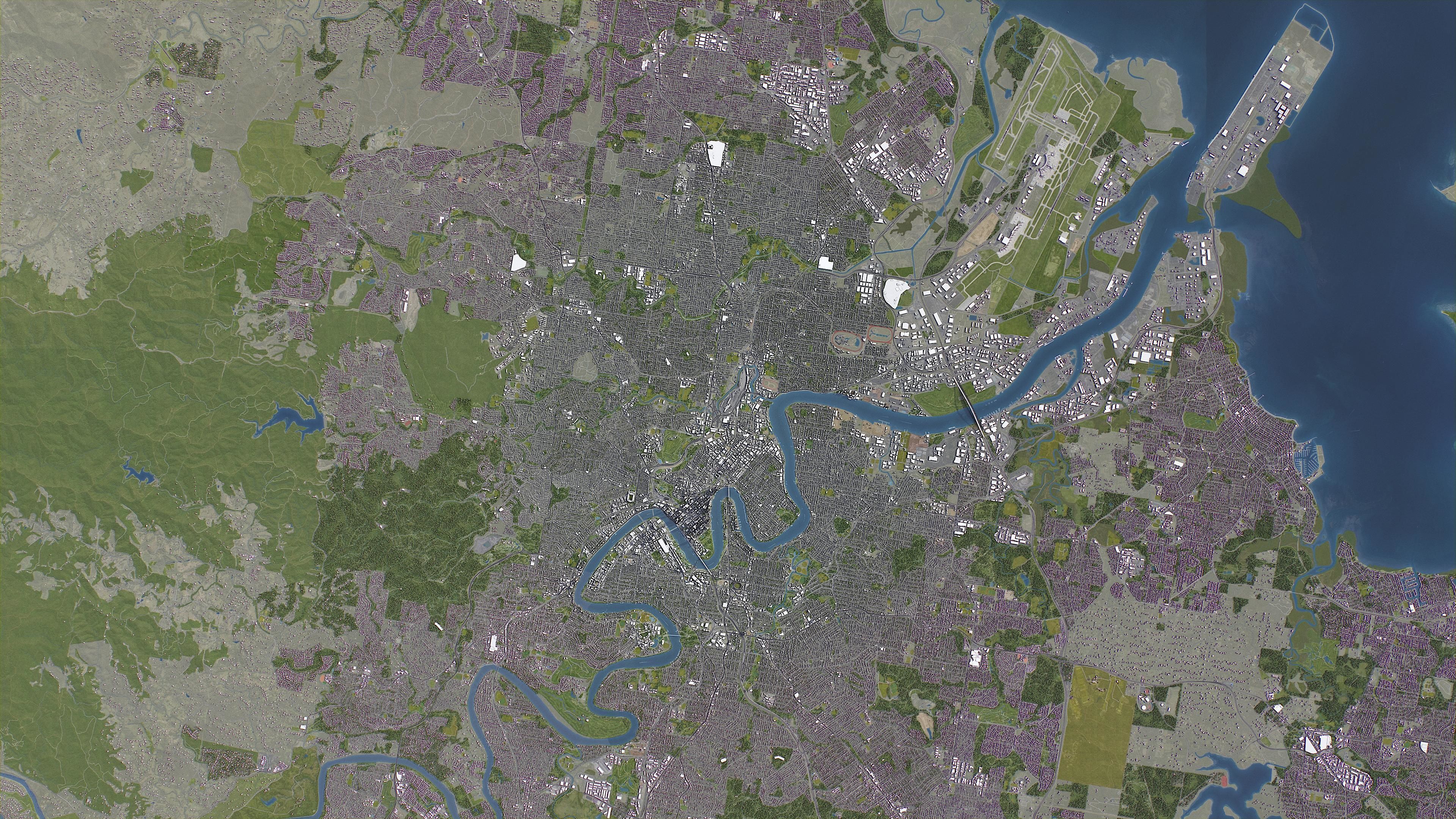 Brisbane - 3D City Model Low-poly 3D model_22