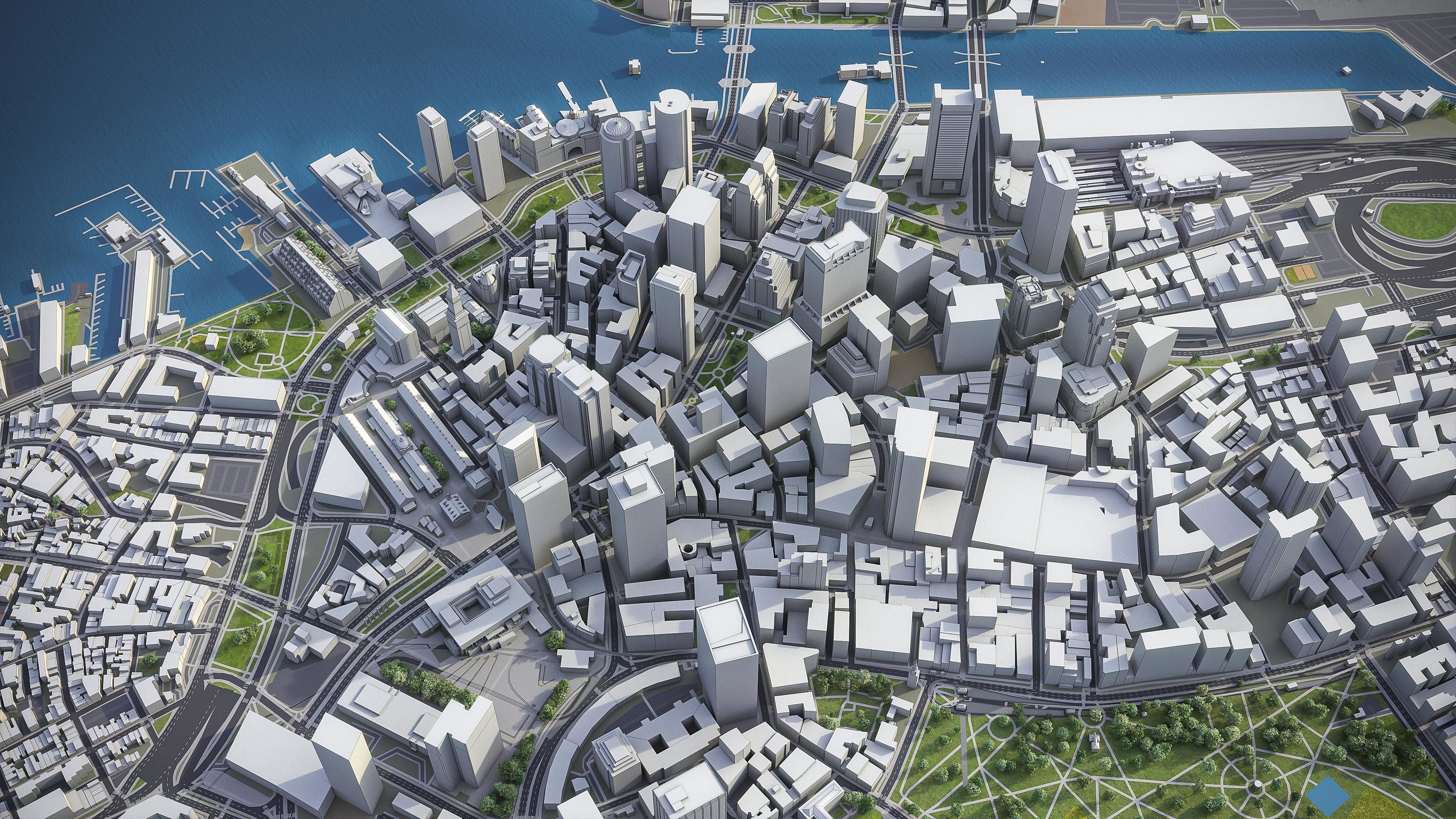 Boston Low-poly 3D model_9