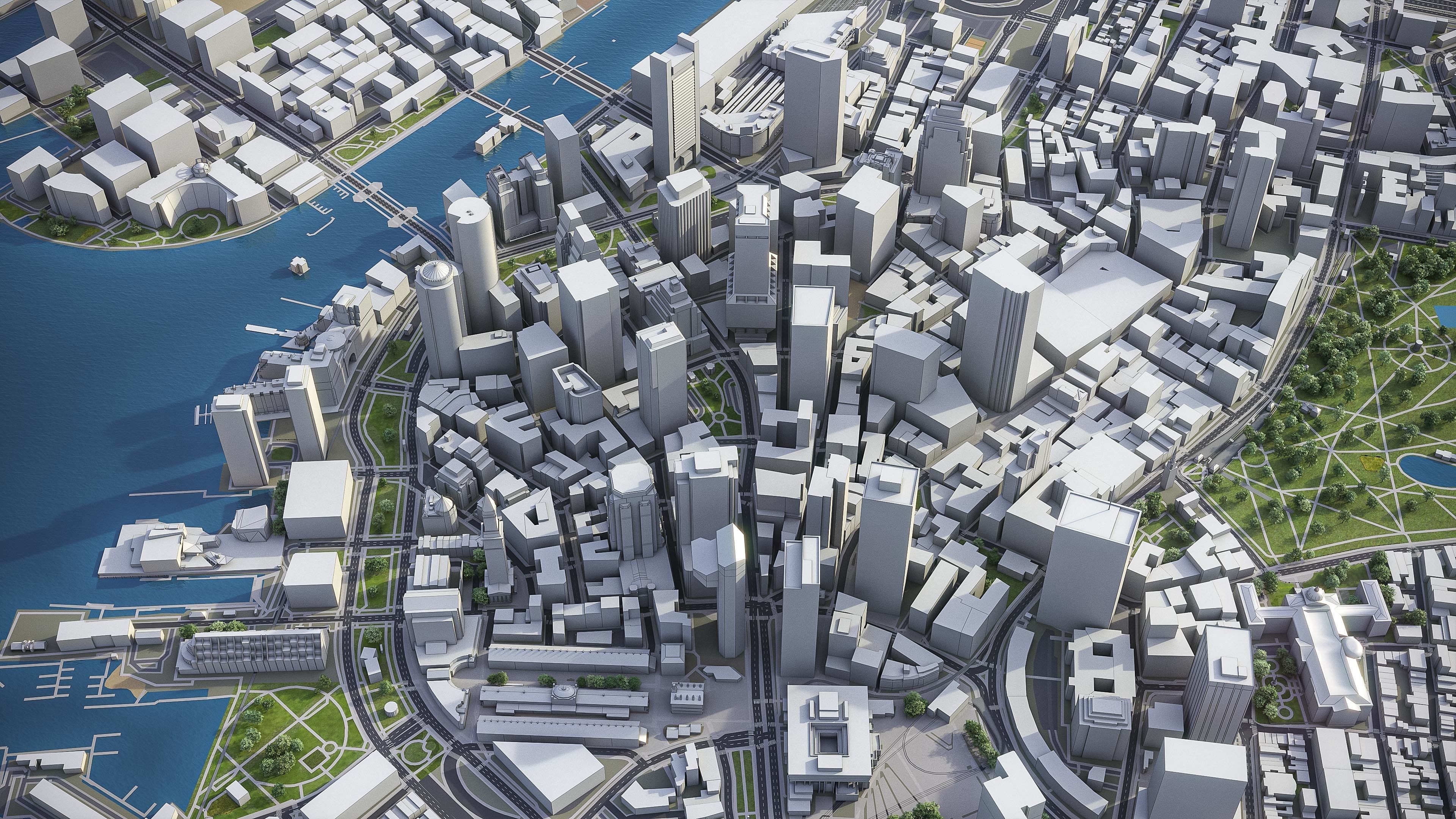 Boston Low-poly 3D model_8