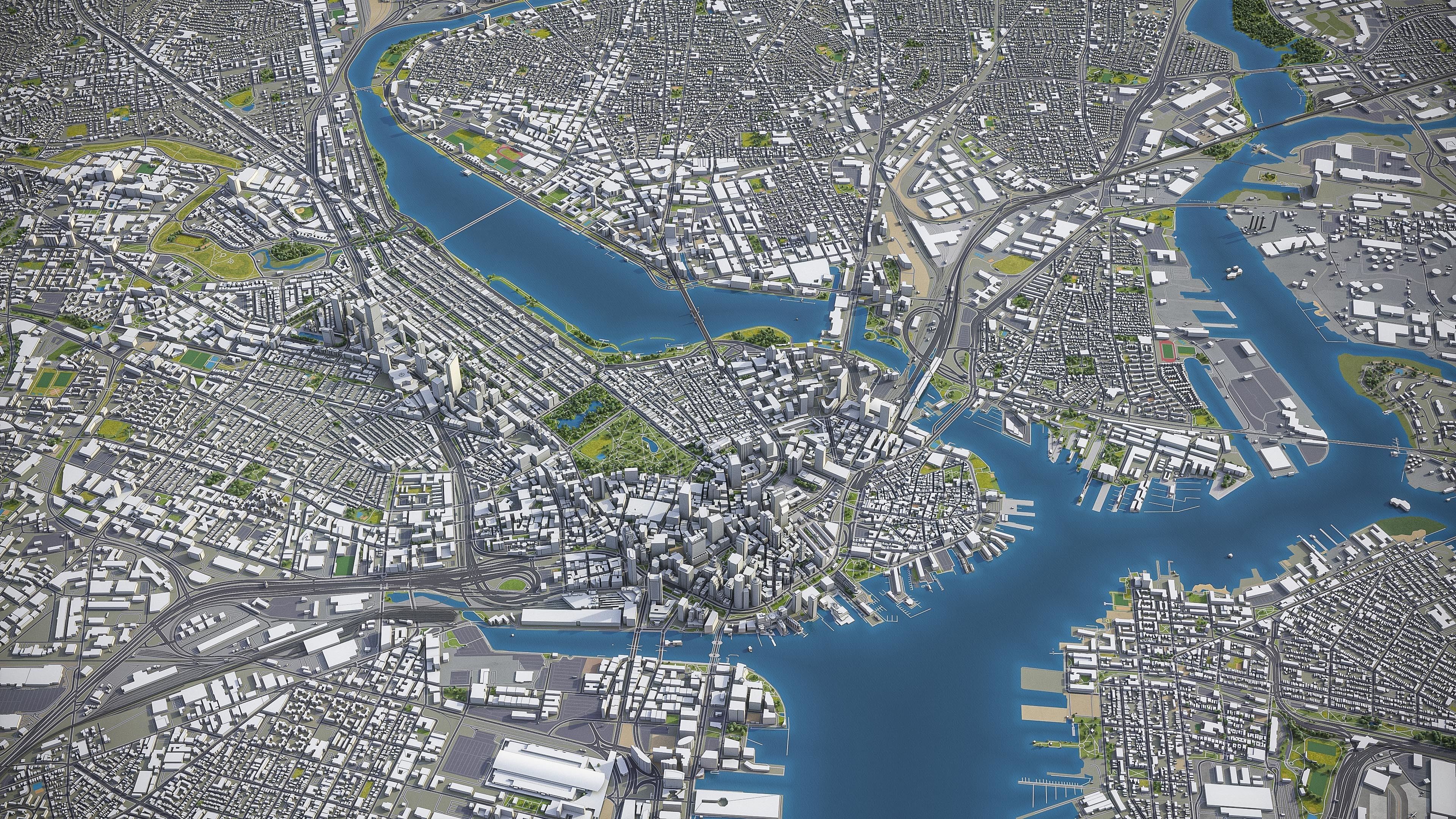 Boston Low-poly 3D model_26