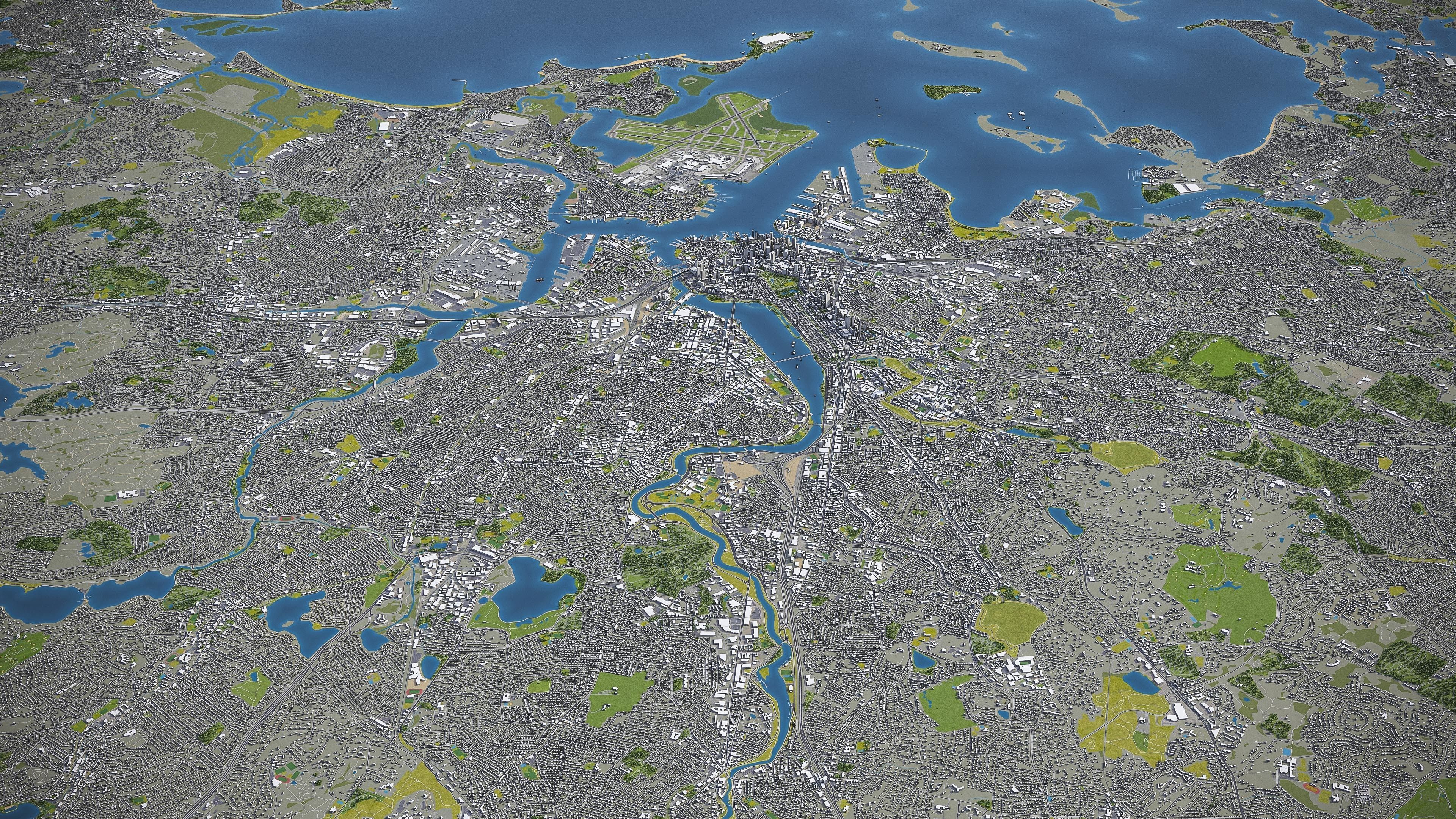 Boston Low-poly 3D model_34