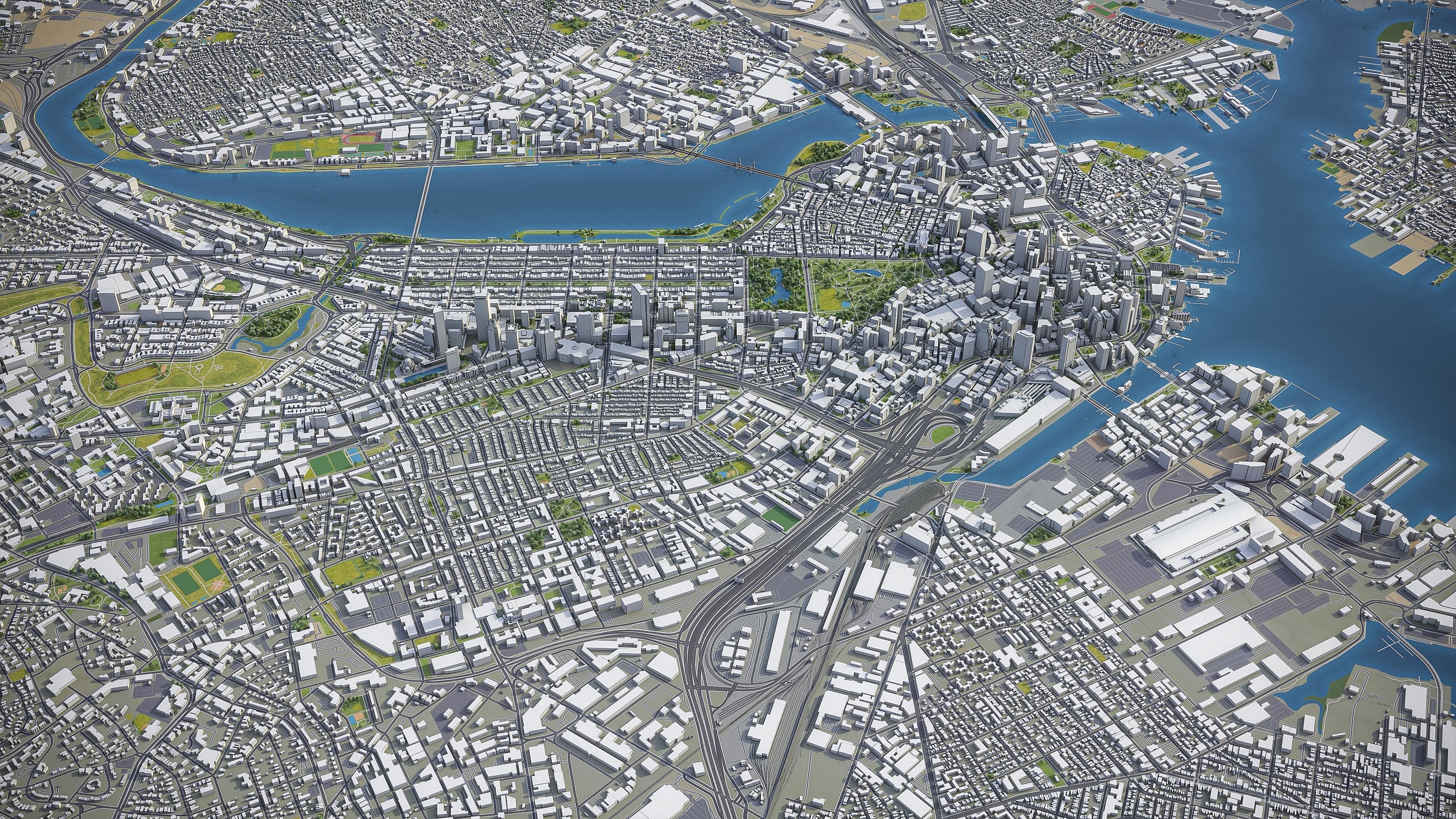 Boston Low-poly 3D model_25