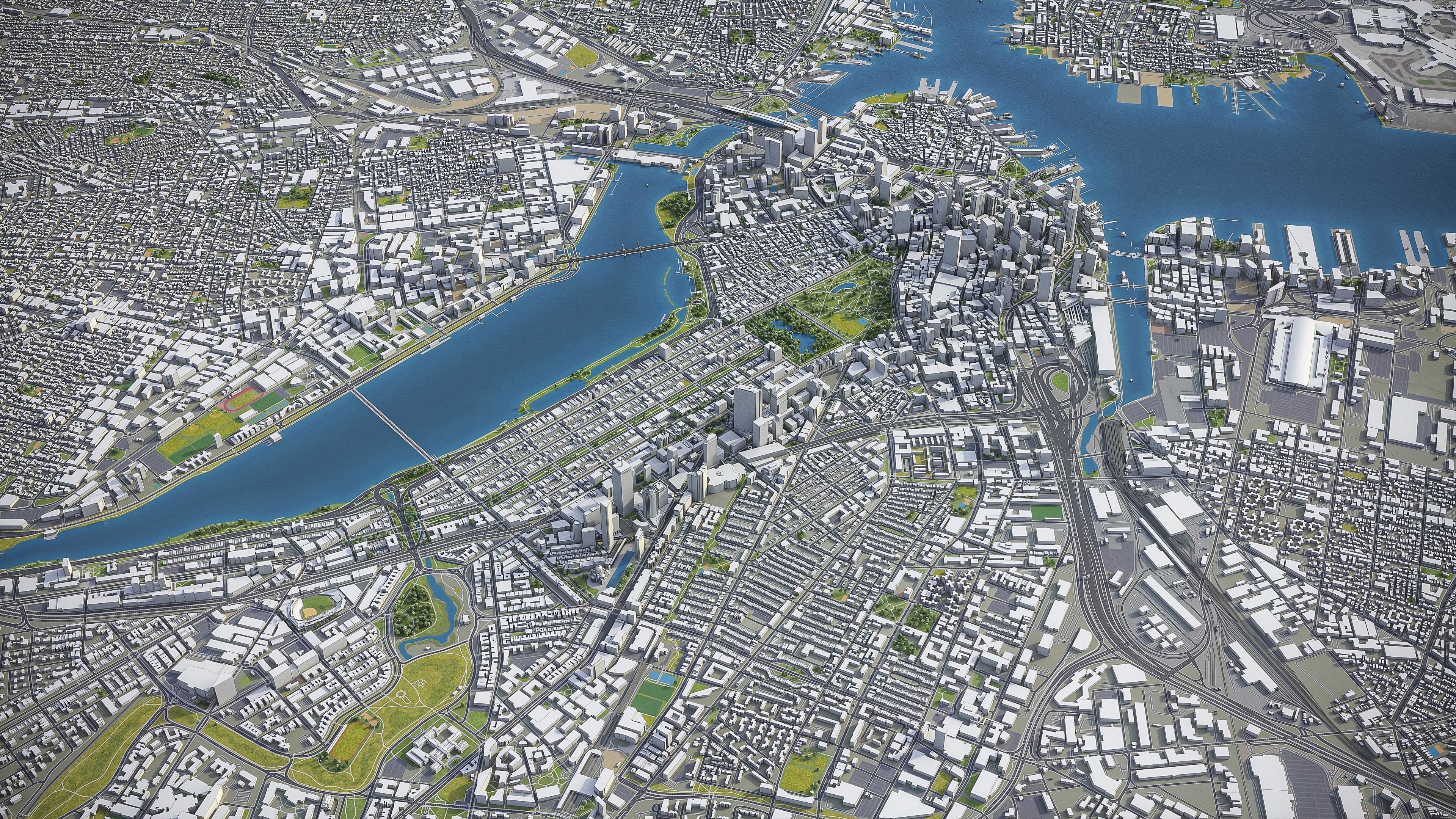Boston Low-poly 3D model_24