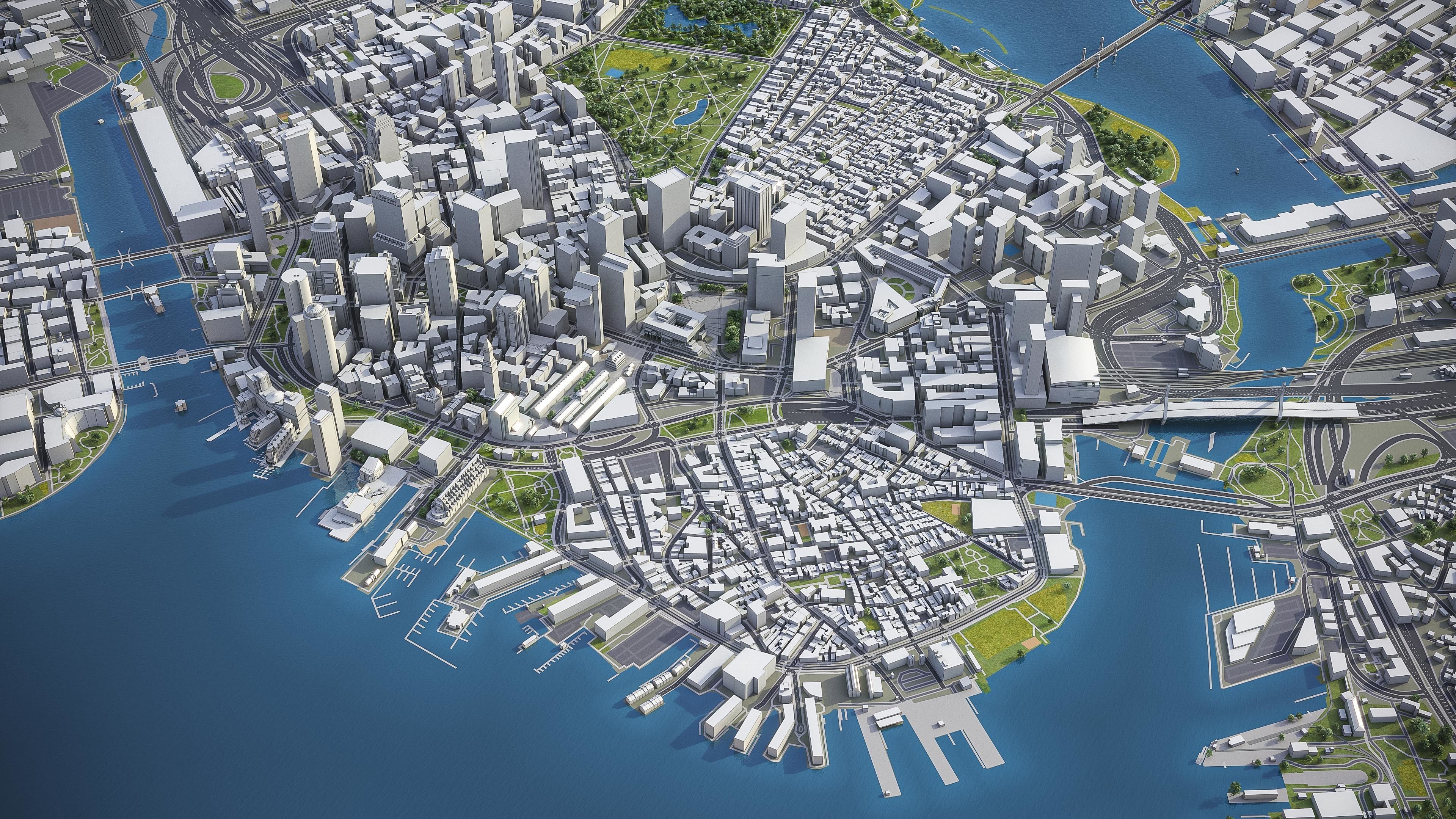 Boston Low-poly 3D model_14