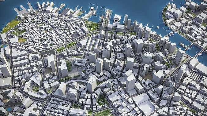 Boston Low-poly 3D model 7