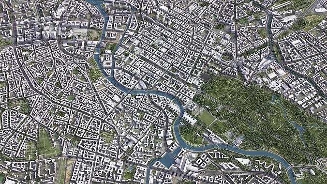 Berlin Low-poly 3D model 5