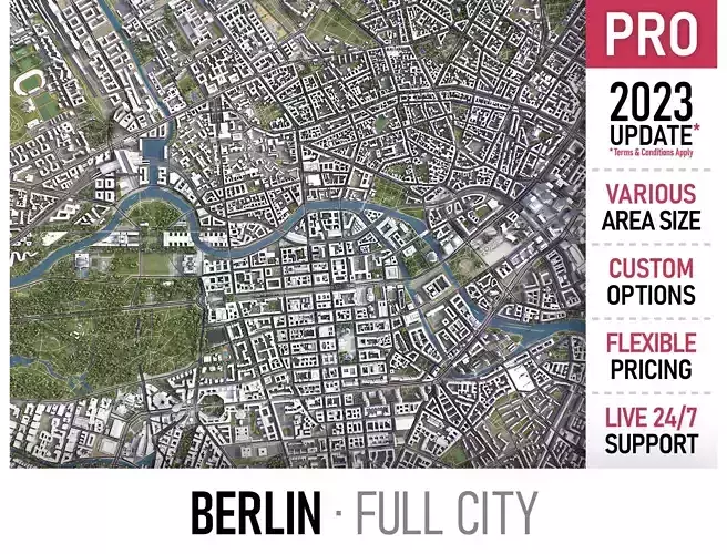 Berlin Low-poly 3D model