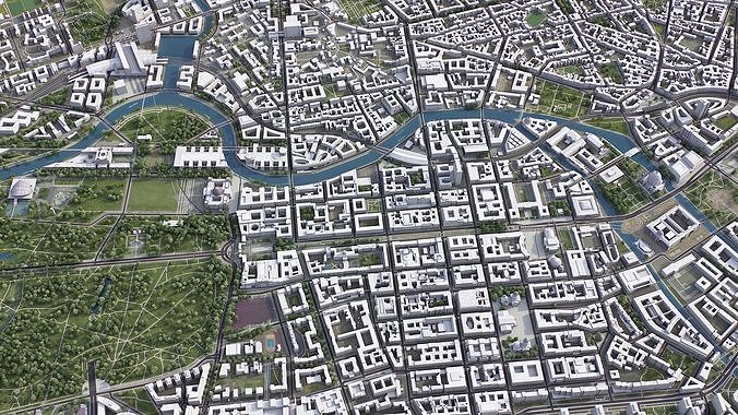 Berlin Low-poly 3D model 3