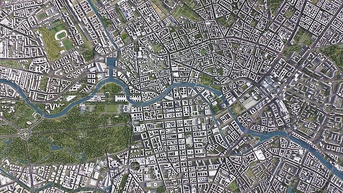 Berlin Low-poly 3D model 4