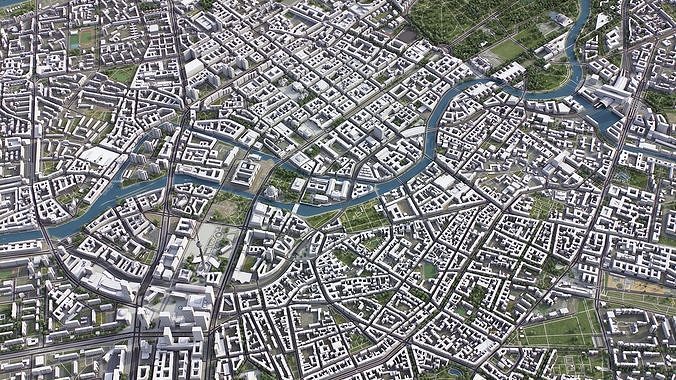 Berlin Low-poly 3D model 6