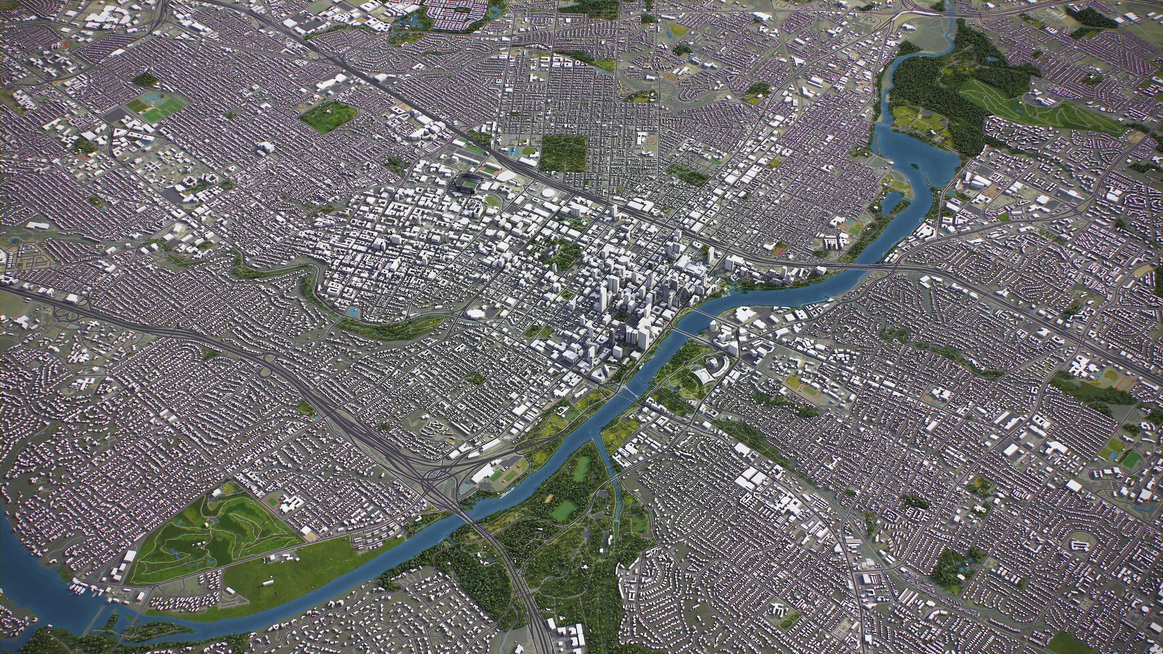 Austin Low-poly 3D model_12