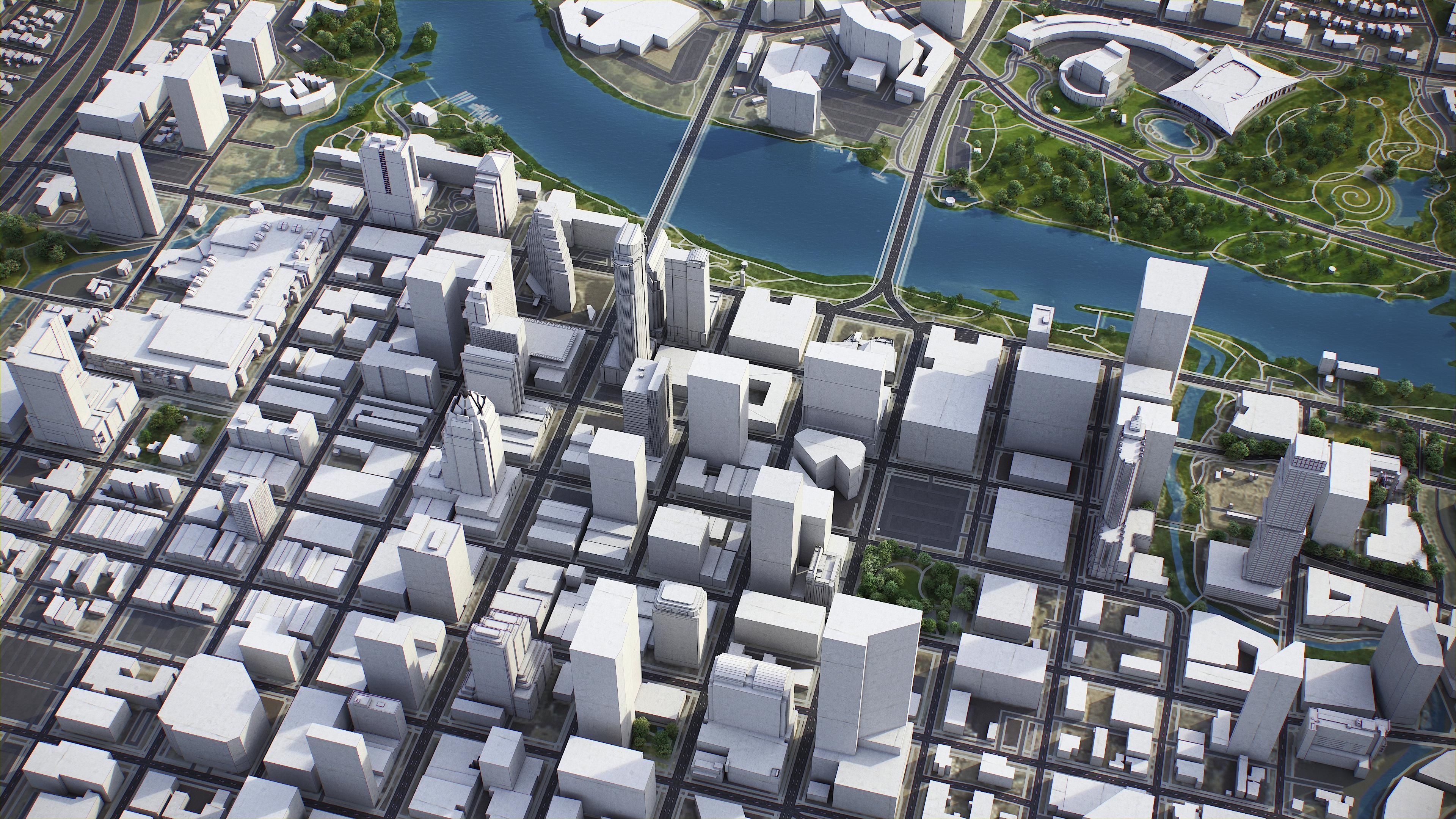 Austin Low-poly 3D model_6