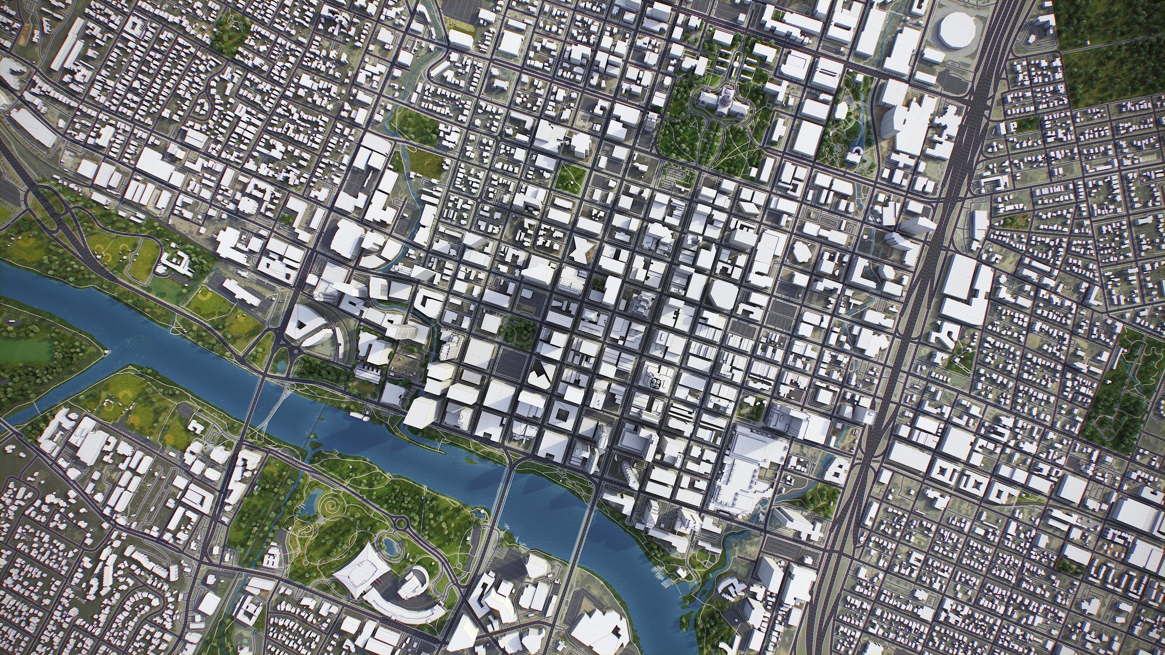 Austin Low-poly 3D model_4