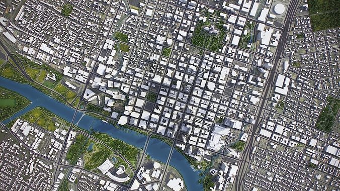 Austin Low-poly 3D model 5