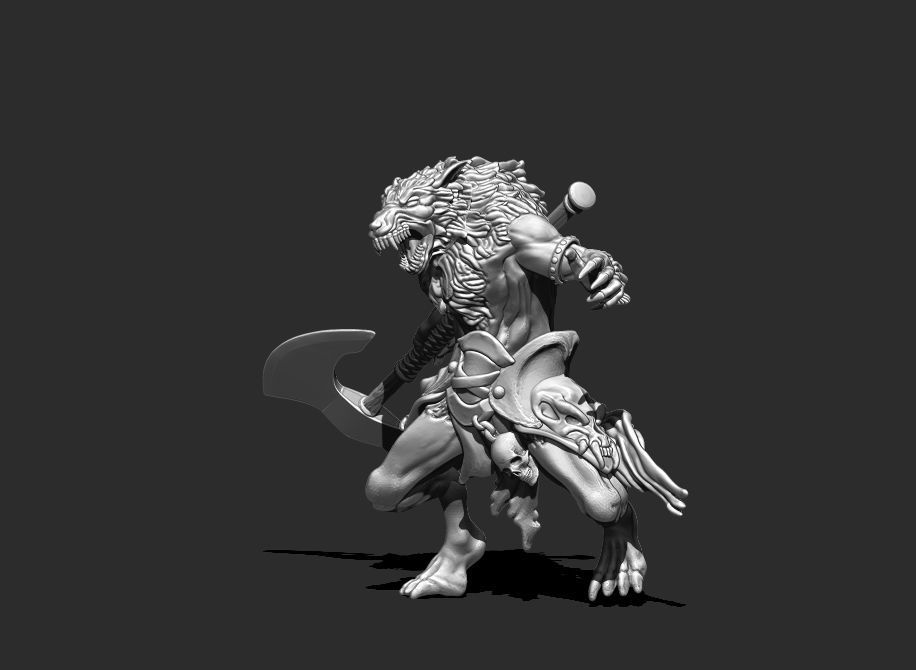 Werewolf 3D print model - Fenrir  3D print model_1