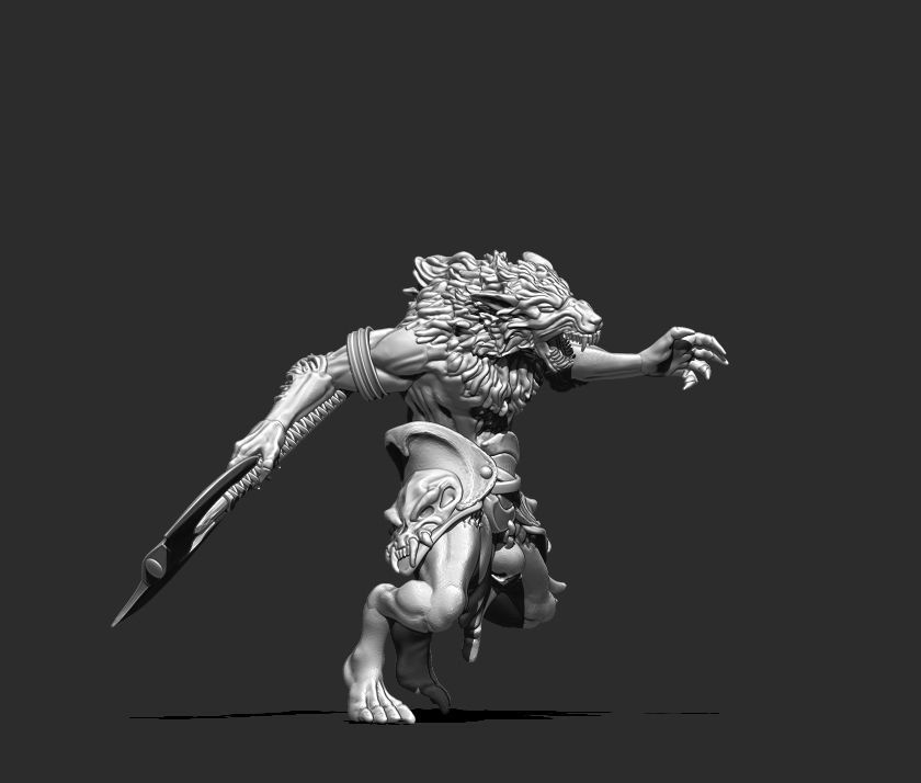 Werewolf 3D print model - Fenrir  3D print model_2