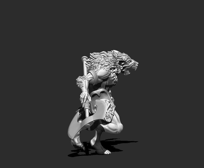 Werewolf 3D print model - Fenrir  3D print model_3