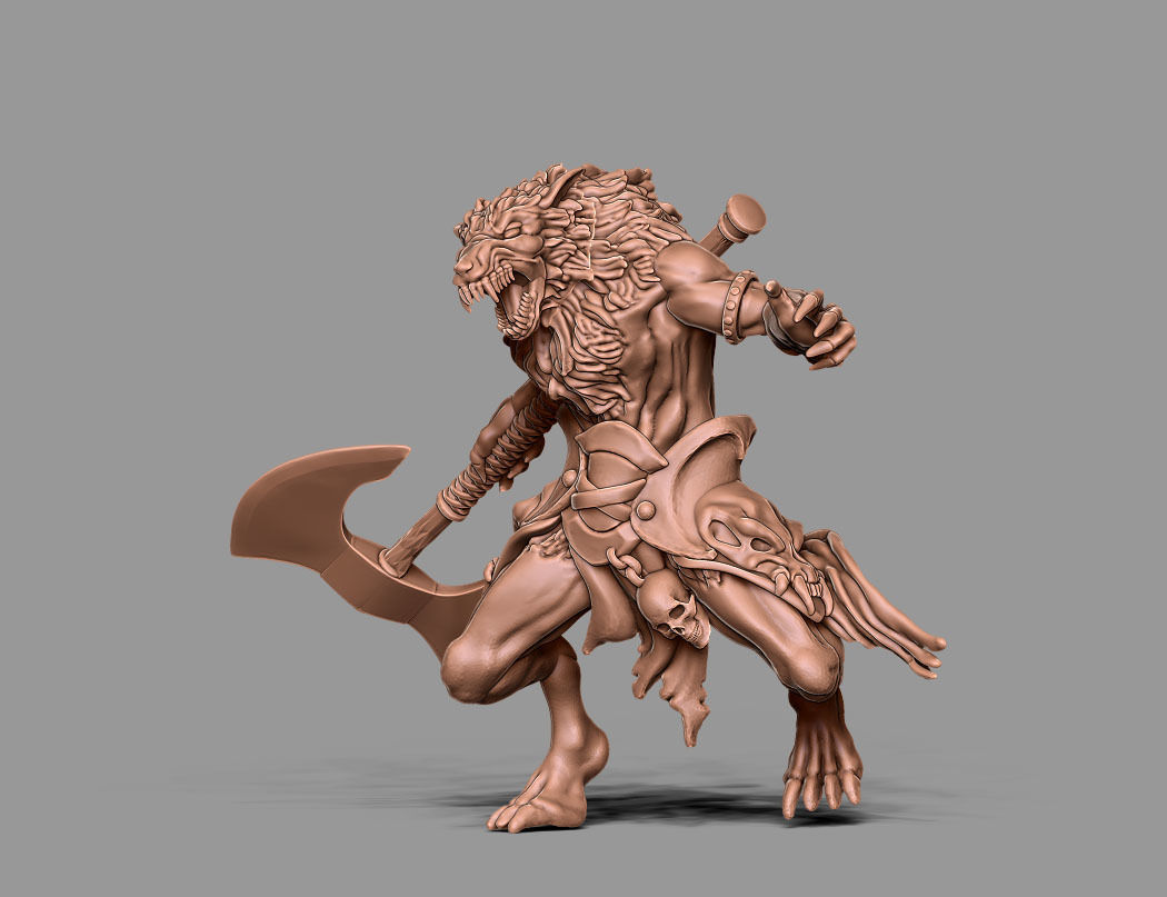 Werewolf 3D print model - Fenrir  3D print model_9