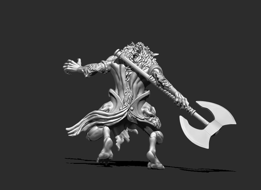 Werewolf 3D print model - Fenrir  3D print model_4