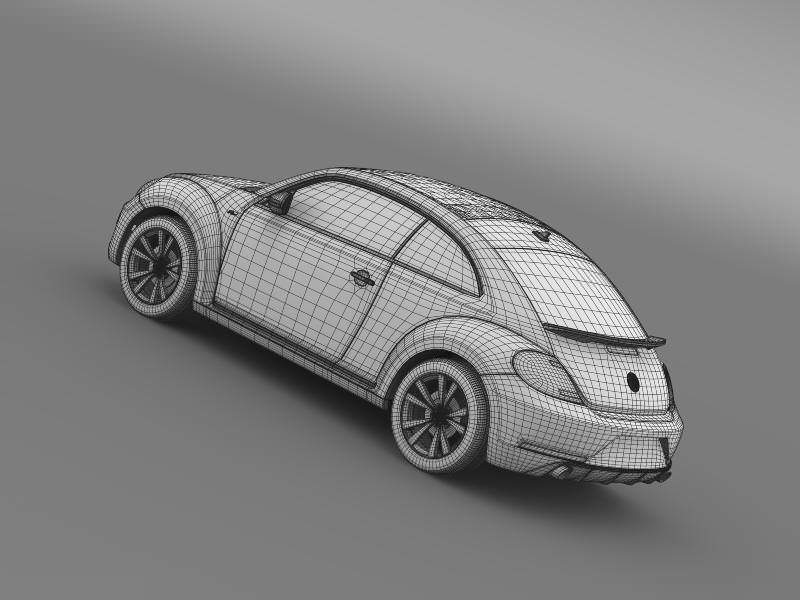 VW Beetle RLine 2014 3D model_20